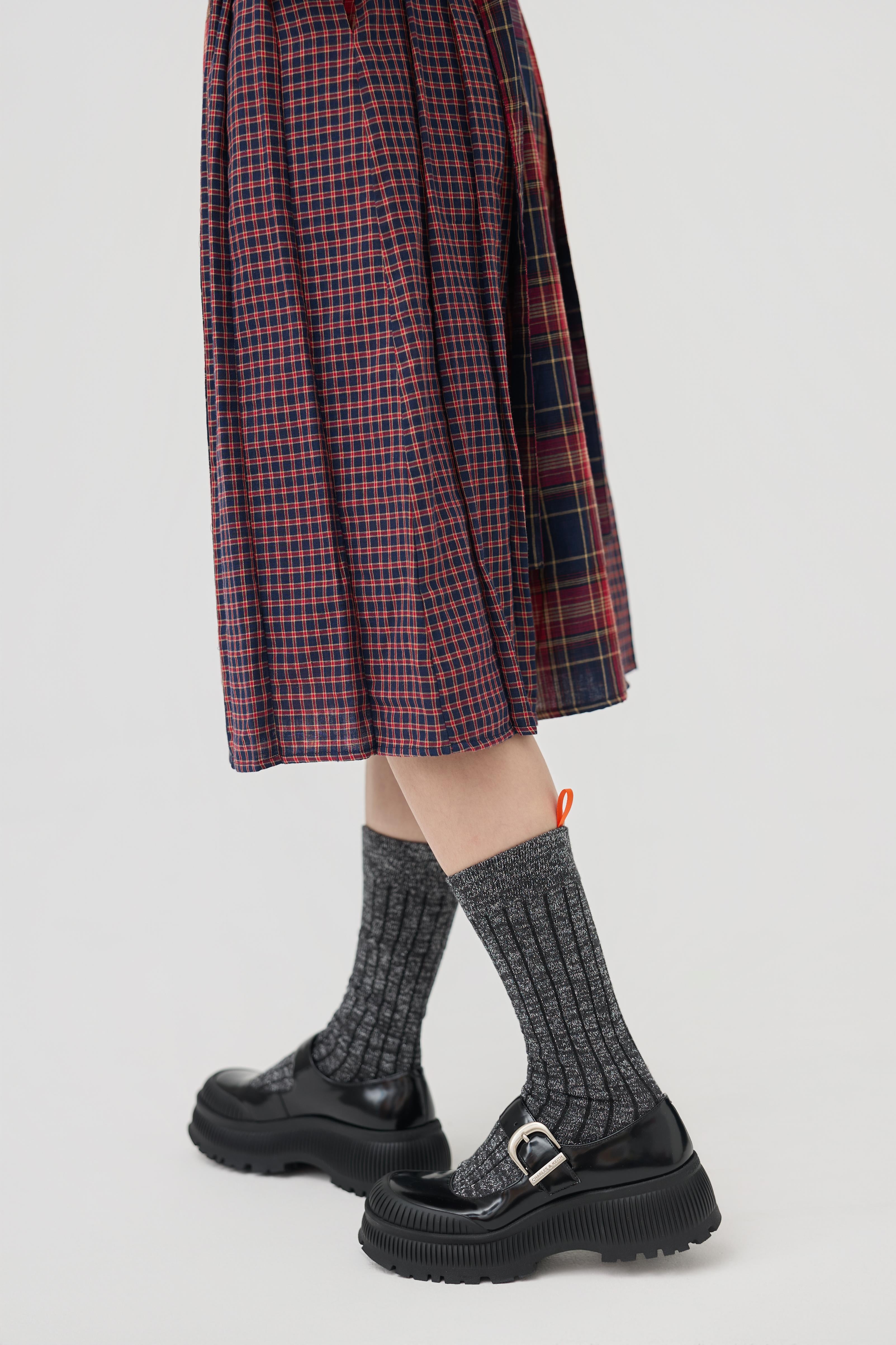 3EIGHTH | Tab Crew Socks In Heather Glitter