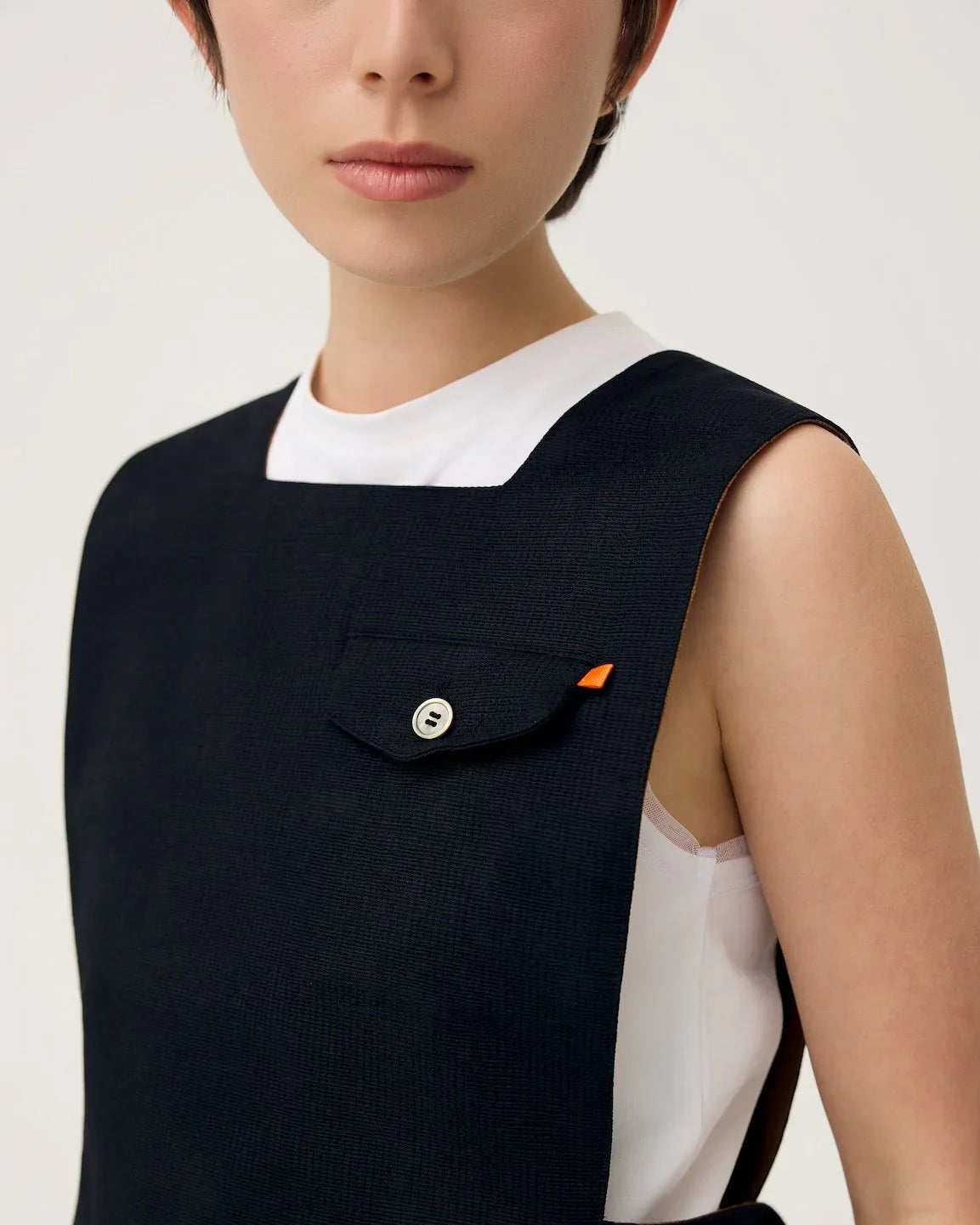 3EIGHTH | GYAKU 2-Way Reversible Vest in Black & Caramel