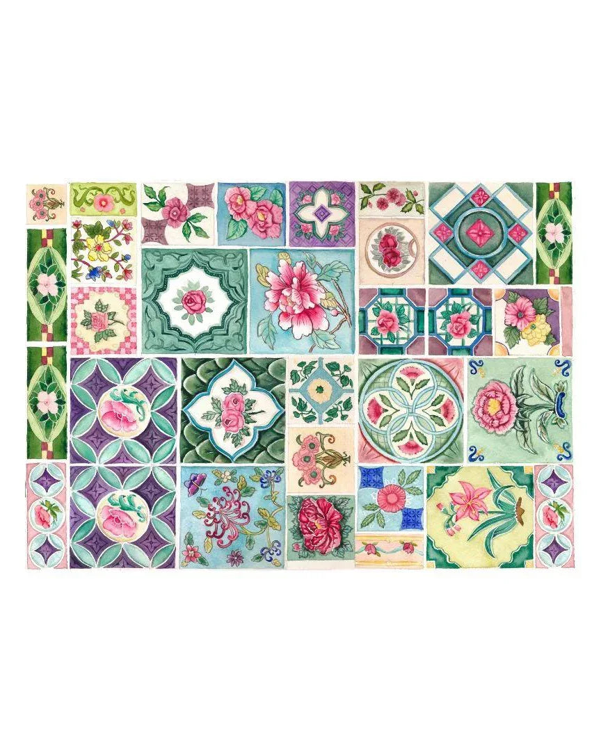SINGLAPA | Peranakan Tiles Art Print