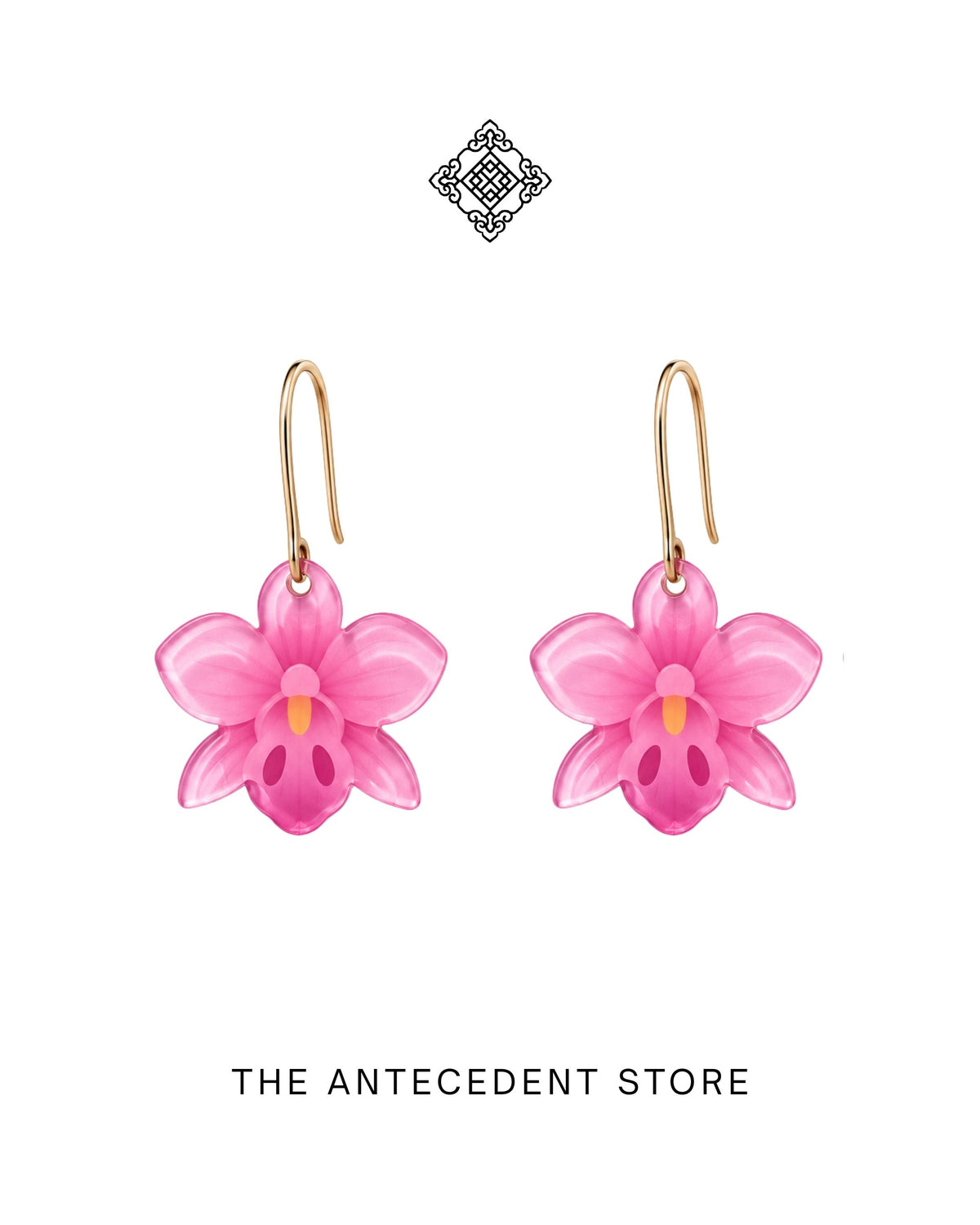 THE ANTECEDENT STORE | Pink Orchid Earrings | Stories Of Singapore