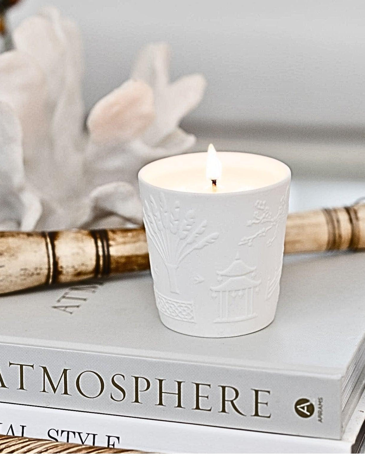 TEMPLE CANDLES | Chinoiserie Ceramic Candle