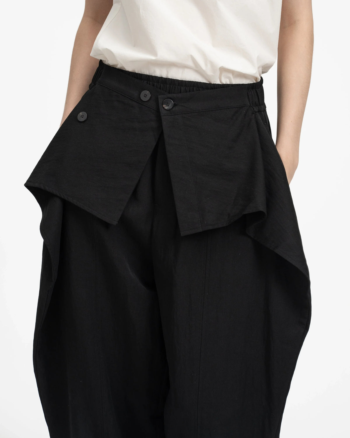 GRAYE | Sash Wrap Trousers | Black