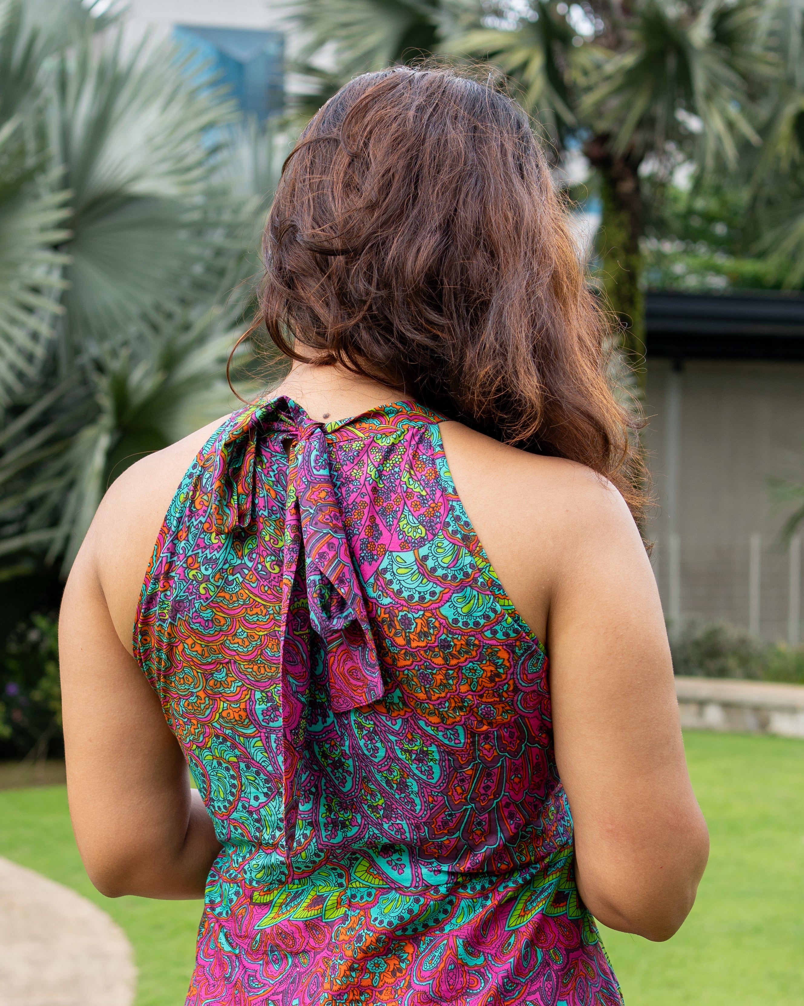 NIMBU | Peru Women's Halter Dress in Muslin Cotton