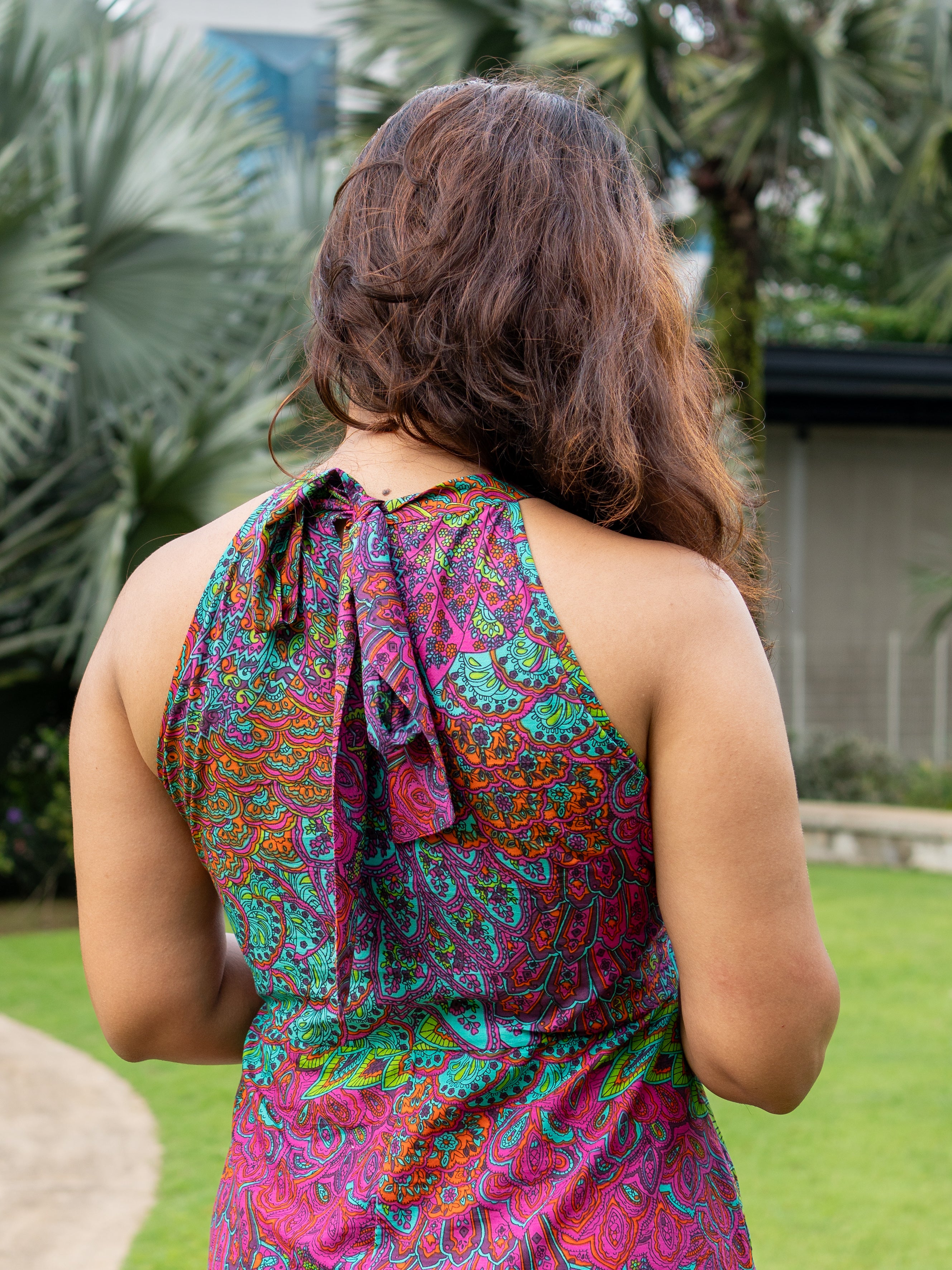 NIMBU | Peru Women's Halter Dress in Muslin Cotton