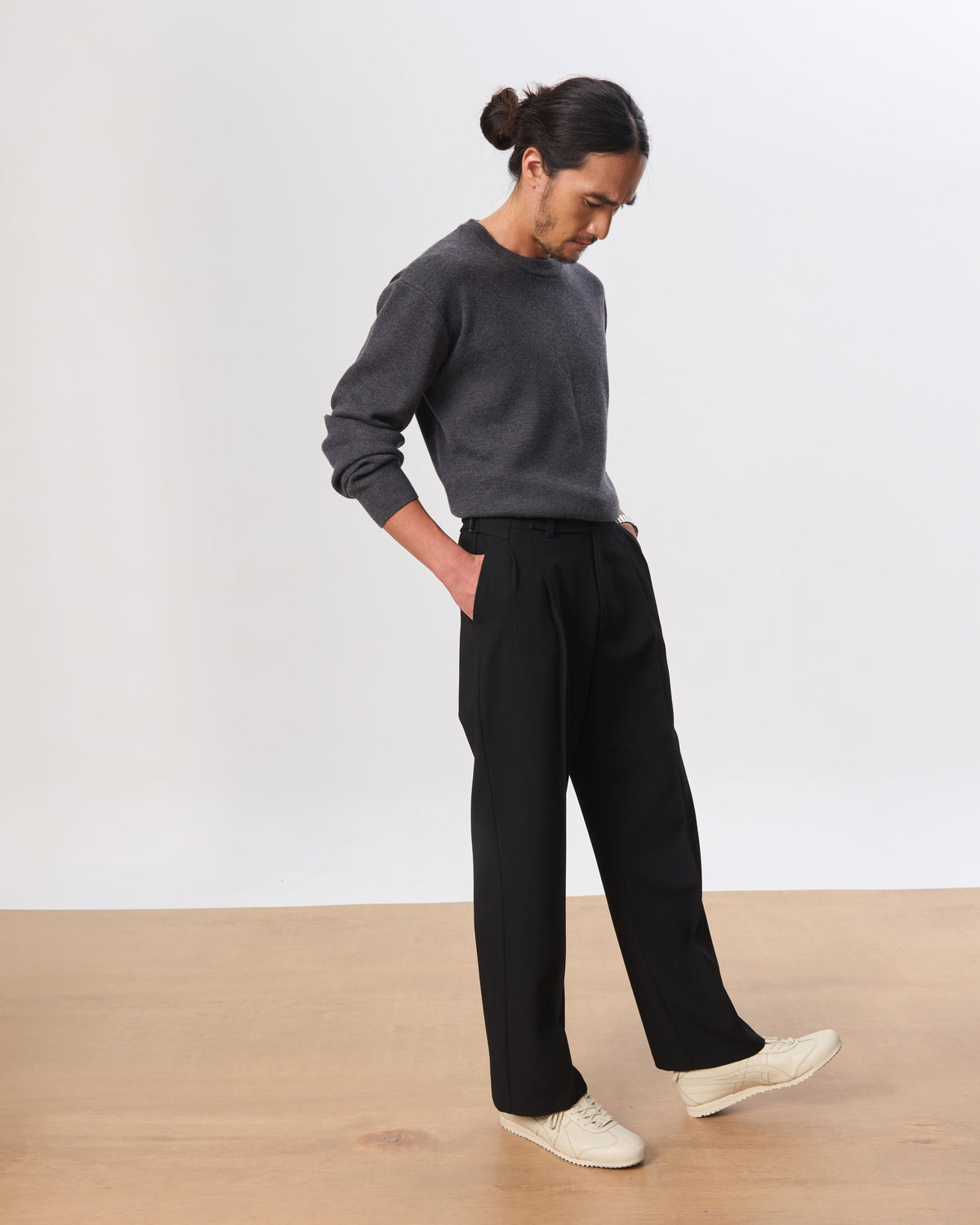 HOUSE OF ANON | Ando Crew Neck Pullover, 100% Merino Wool