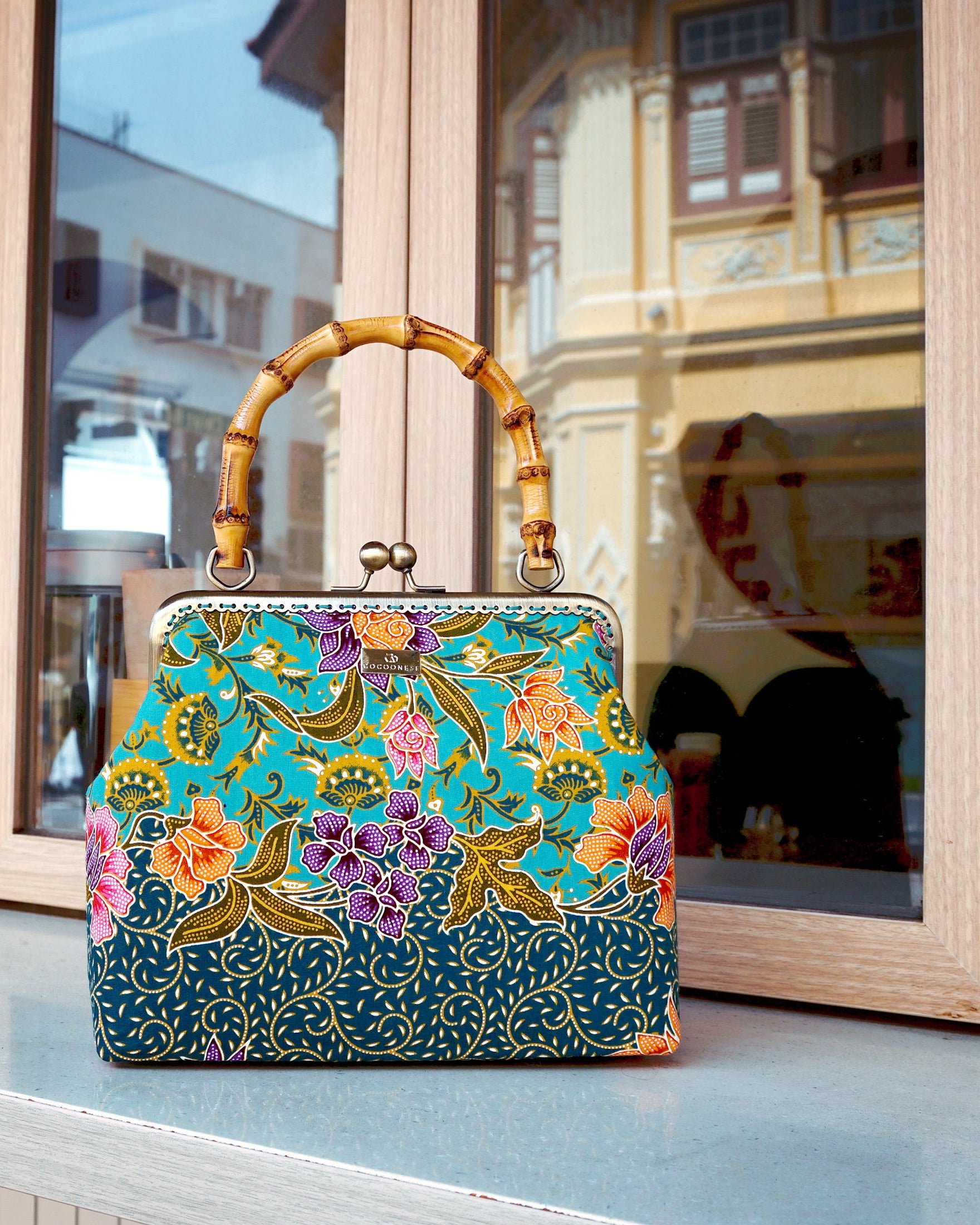 COCOONESE | Bamboo Top Handle Bag - Revolving Dream (GN)