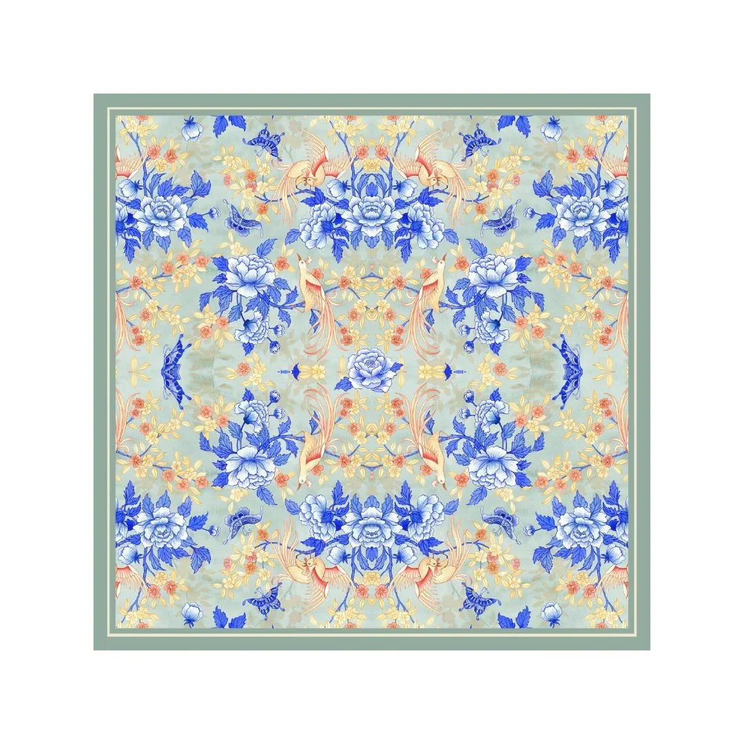 SINGLAPA | Birds & Butterfly Pocket Square