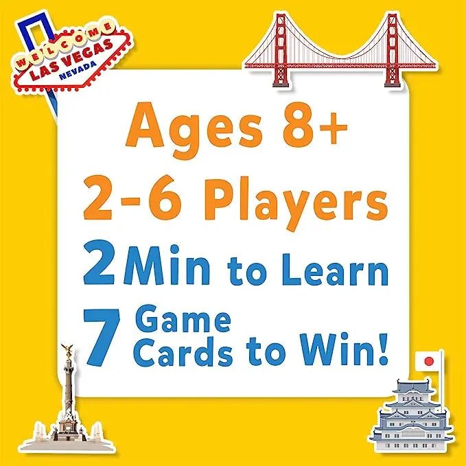 NIMBU | Skillmatics 'Guess in 10' Cities of the World Card Game of Smart Questions