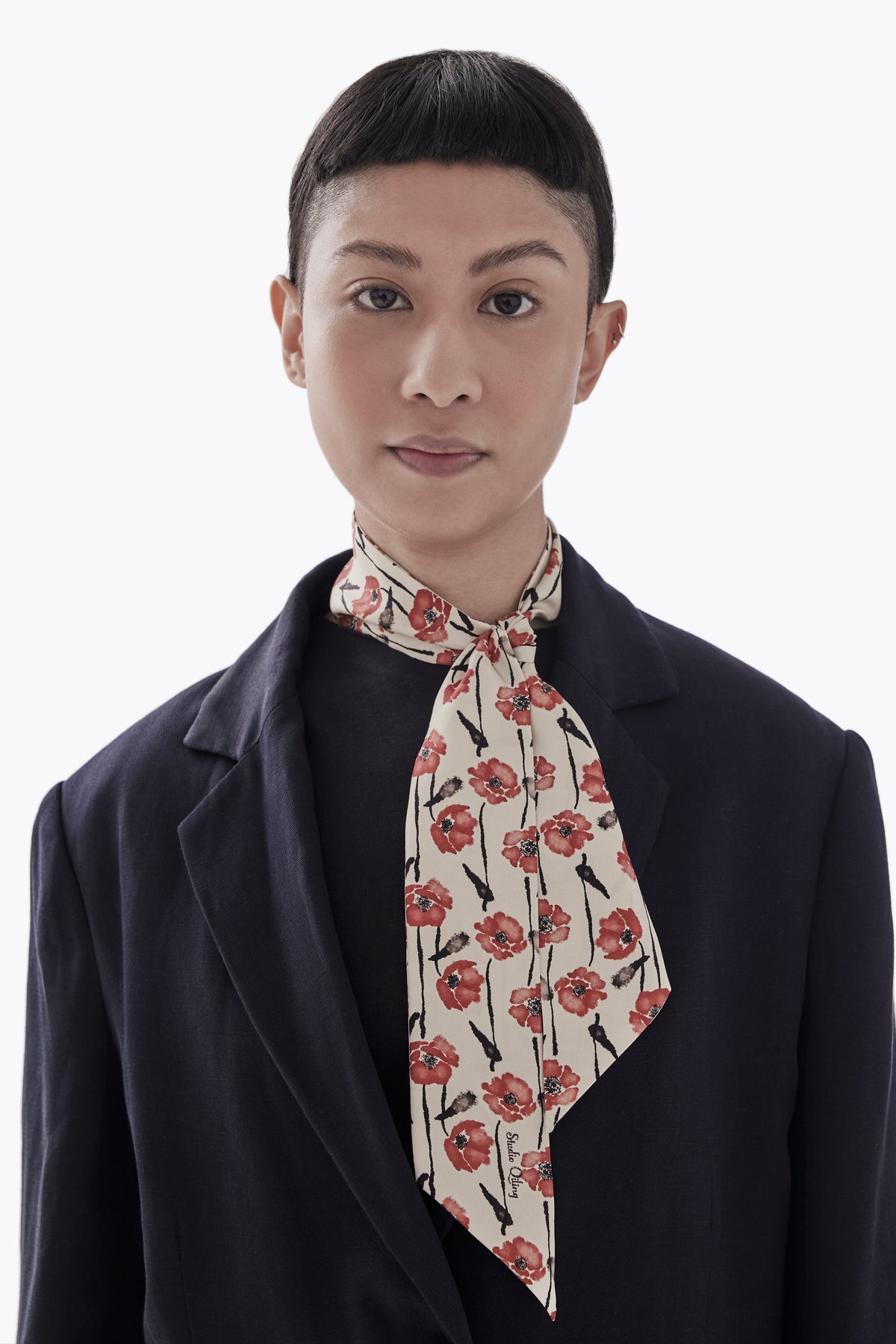 STUDIO QILING | Dancing Poppies Mod Silk Bandeau 100