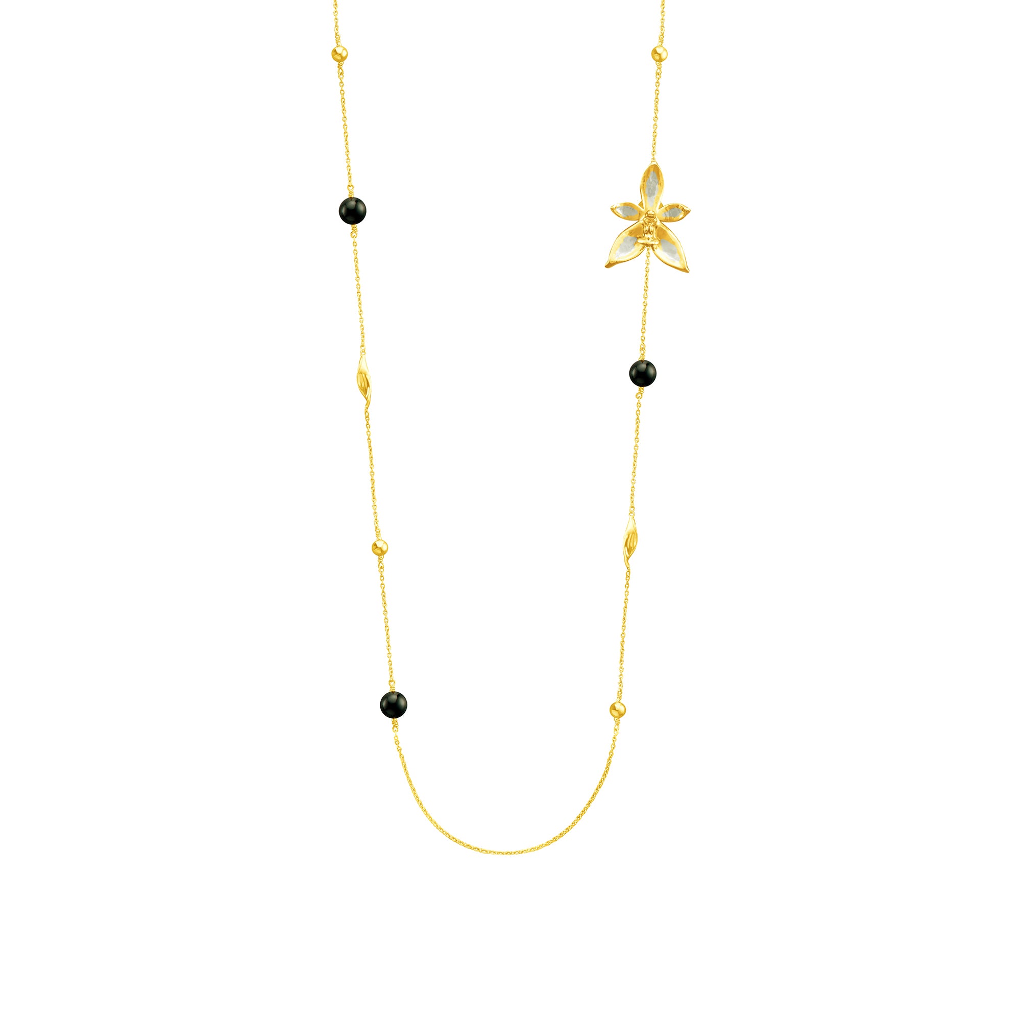 RISIS | Phalaenopsis Blossom Necklace in Gold & Palladium