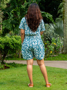 NIMBU | Ankara Blue Womens Cotton Playsuit