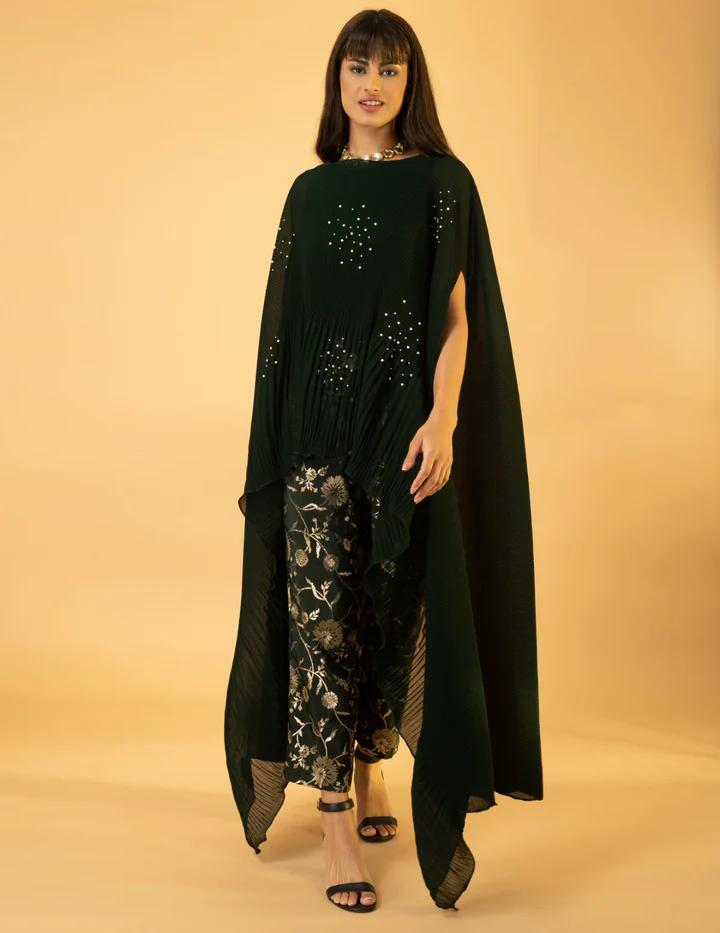 JINDER'S | Basil Green Kaftan