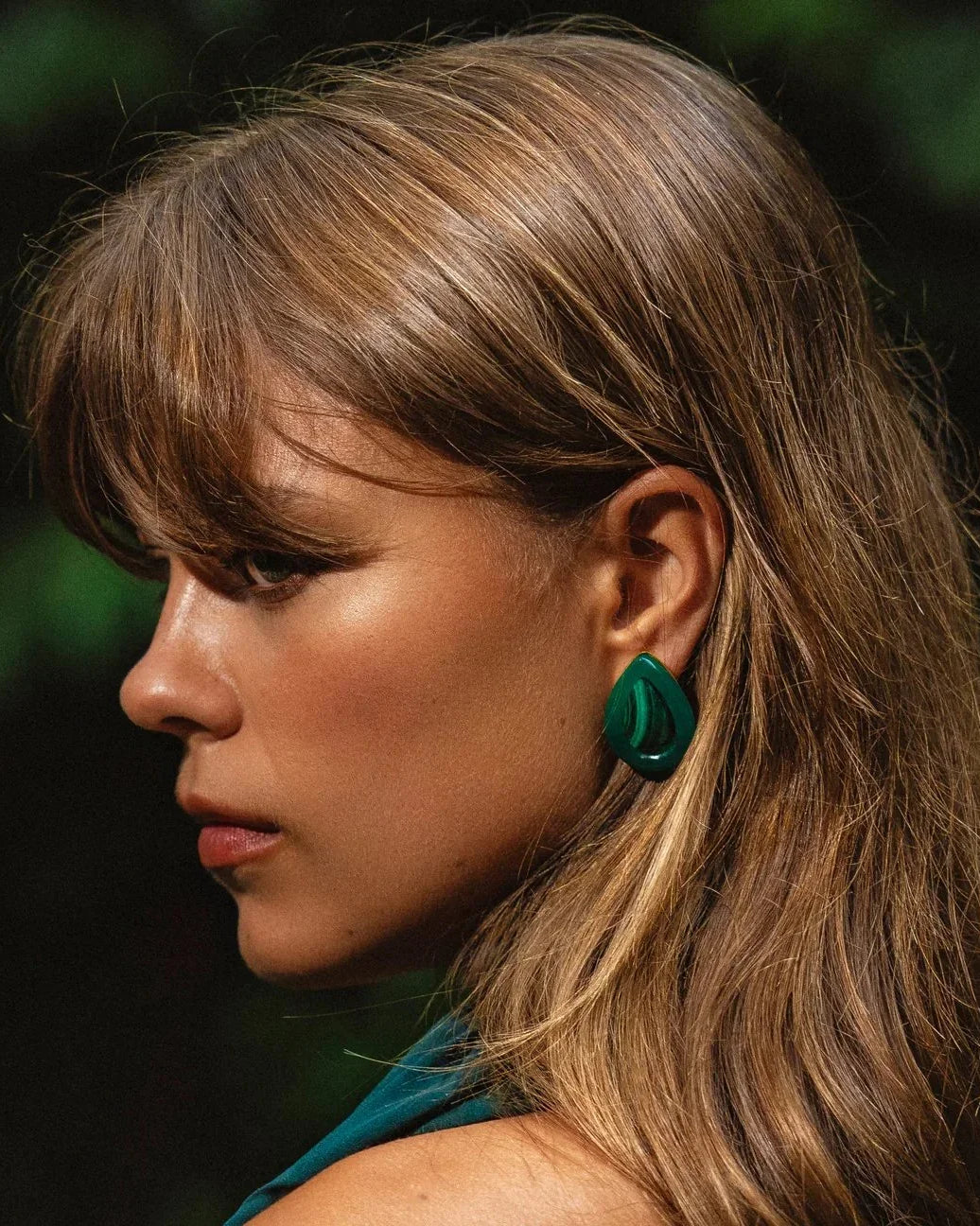 BOHEME BY VERO | Drops Earrings | Malachite Small