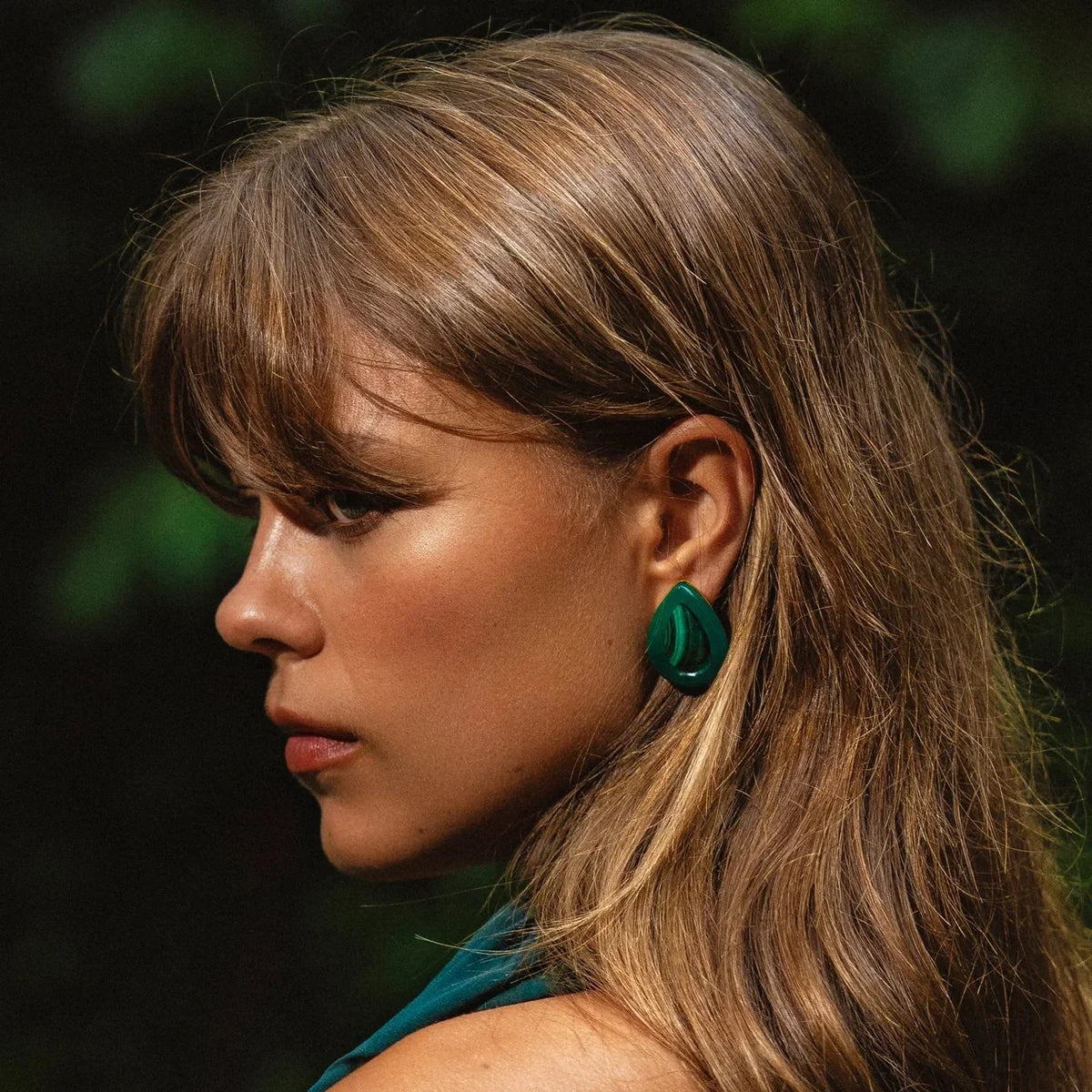 BOHEME BY VERO | Drops Earrings | Malachite Small