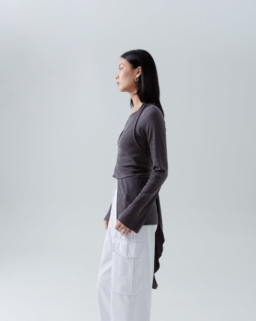 SAERO COLLECTIVE | Split Layer Top | Slate Grey