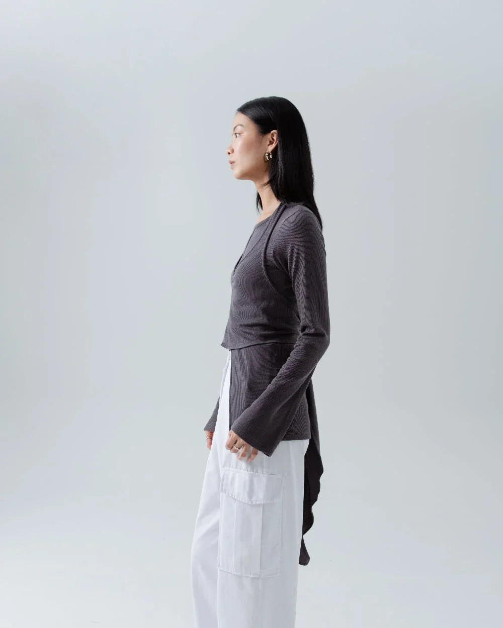 SAERO COLLECTIVE | Split Layer Top | Slate Grey