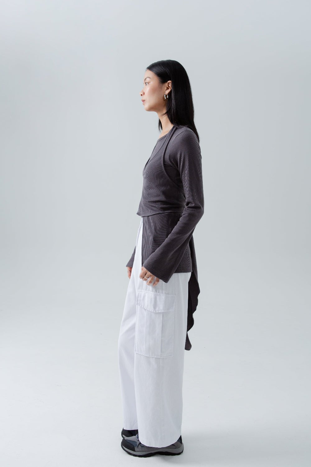 SAERO COLLECTIVE | Split Layer Top | Slate Grey