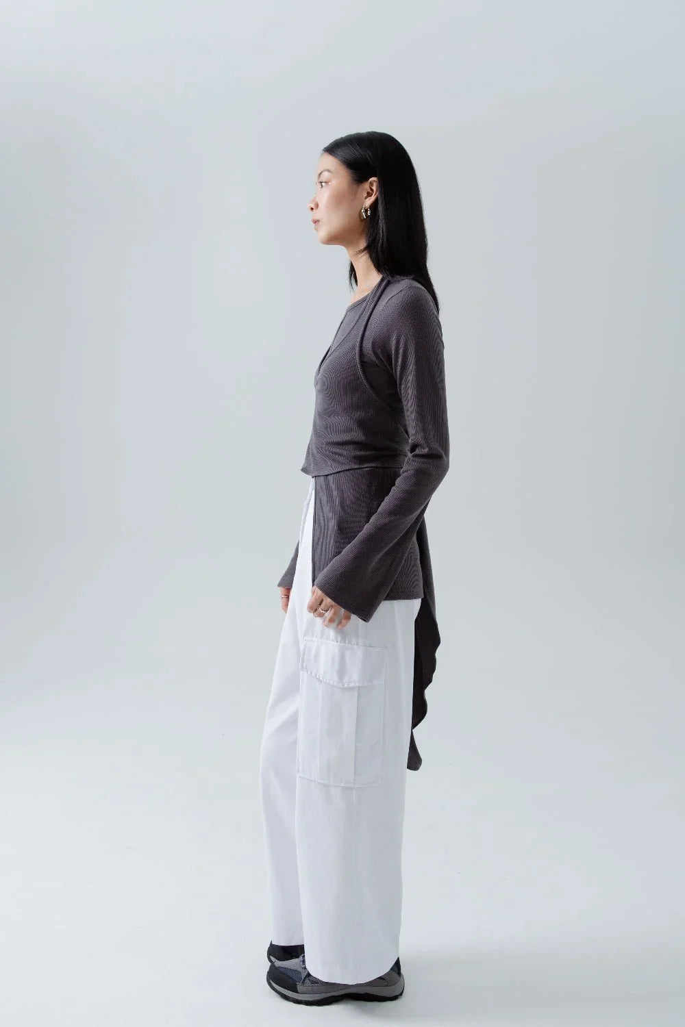 SAERO COLLECTIVE | Split Layer Top | Slate Grey