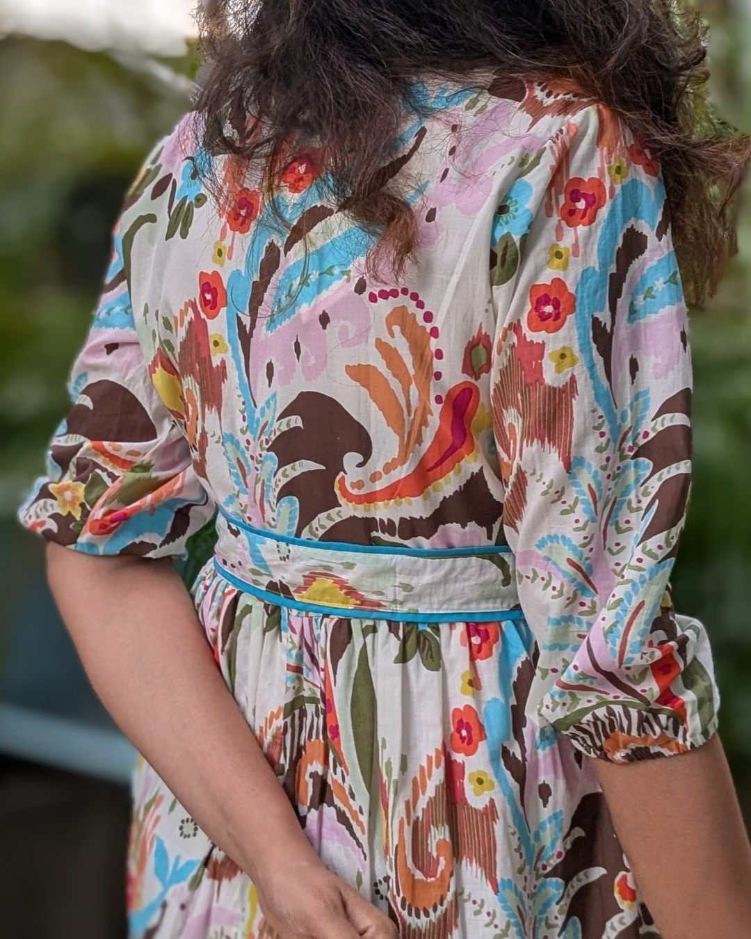 NIMBU | Havana White Unicorn Wrap Dress In Cotton