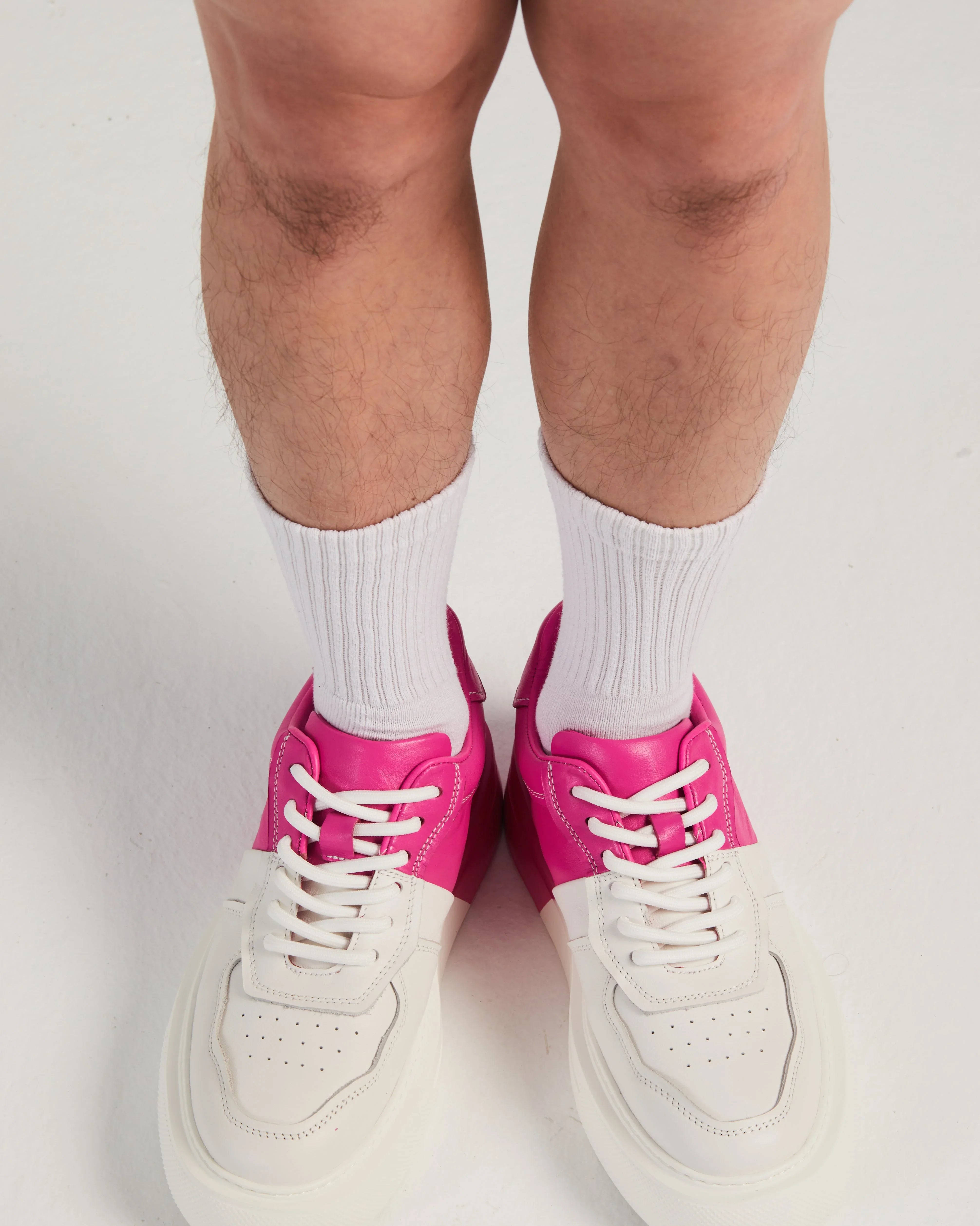 PROJECTWEAR | Fergie Dual Colour Leather Sneaker Pink