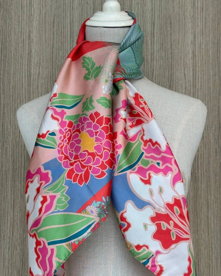 BINARY STYLE | Jalan Besar Silk Square Scarf 87x87cm