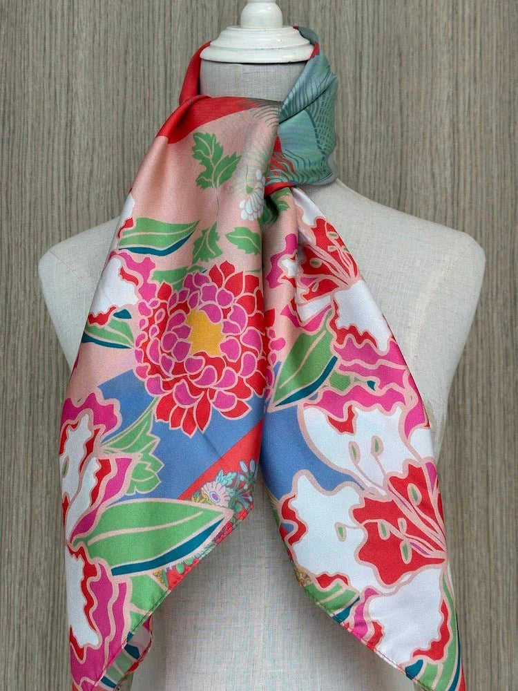 BINARY STYLE | Jalan Besar Silk Square Scarf 87x87cm