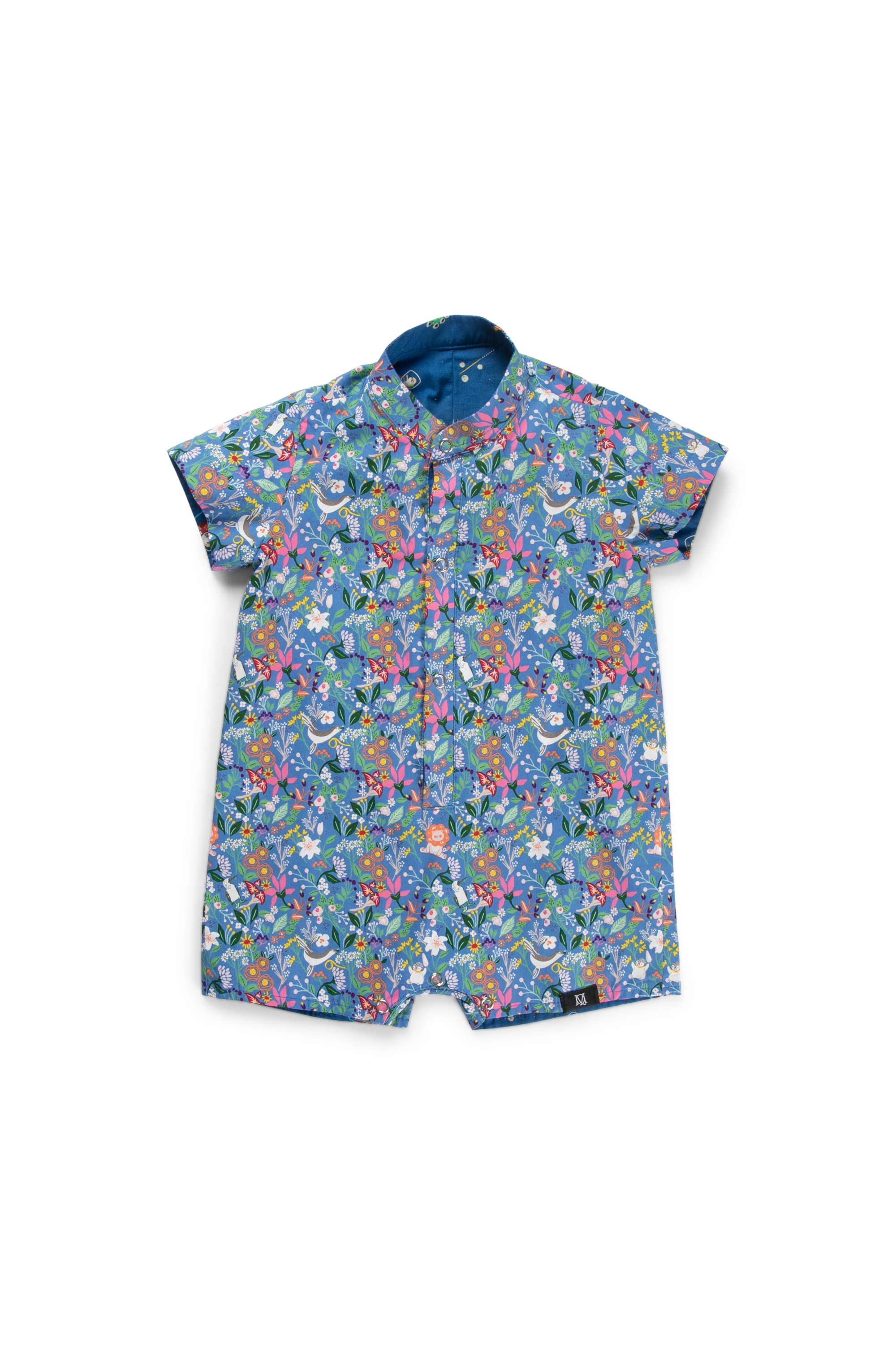 MAISON Q | Nine Yards Reversible Boy Onesie