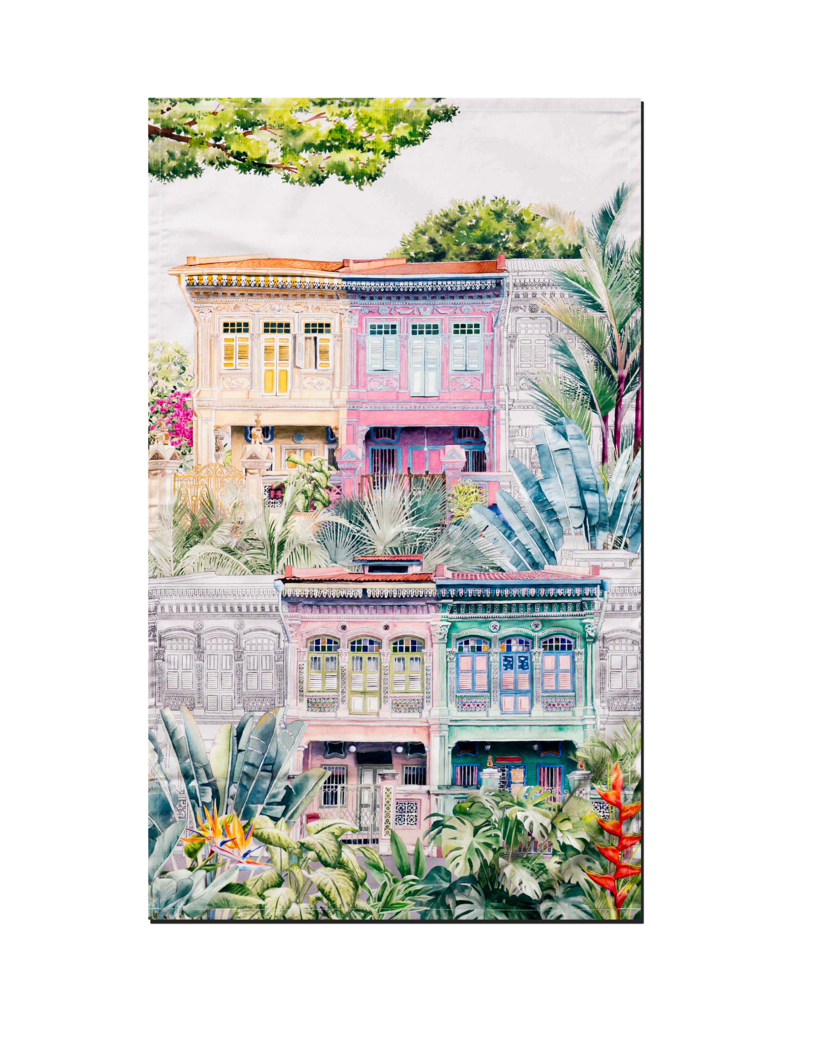 SINGLAPA | Peranakan Shophouse Tea Towel