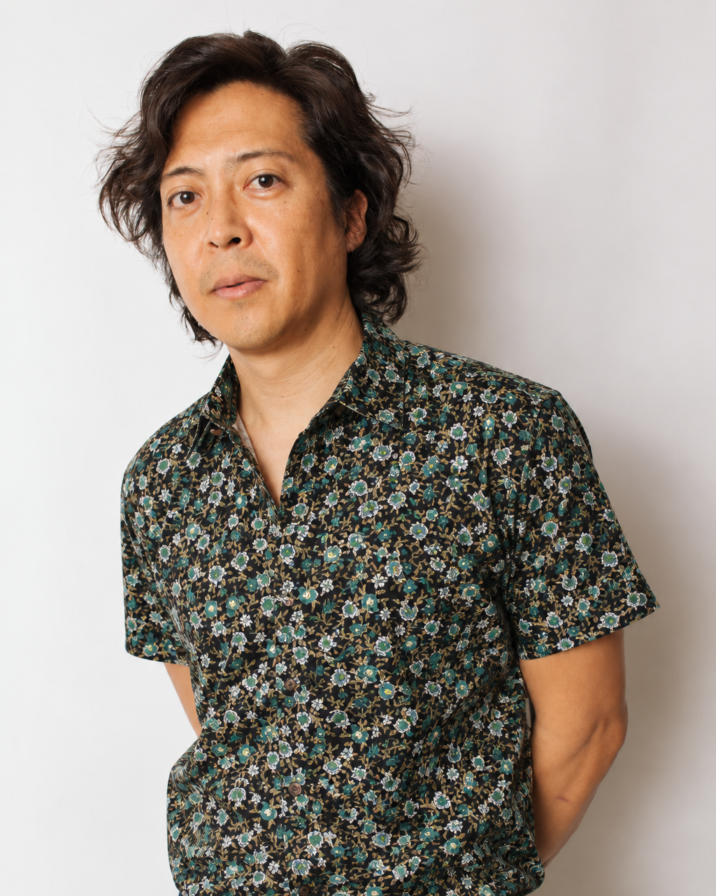 DUXTON | Regular Fit Button Up Shirt | Floral Meadow | Black