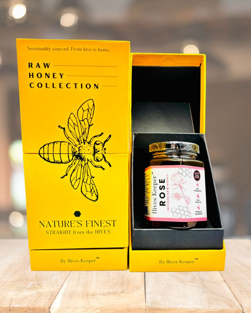 HIVES KEEPER | Infused Raw Honey (with Gift Box) - Rose Infused Raw Honey (Limited Honey Edition)