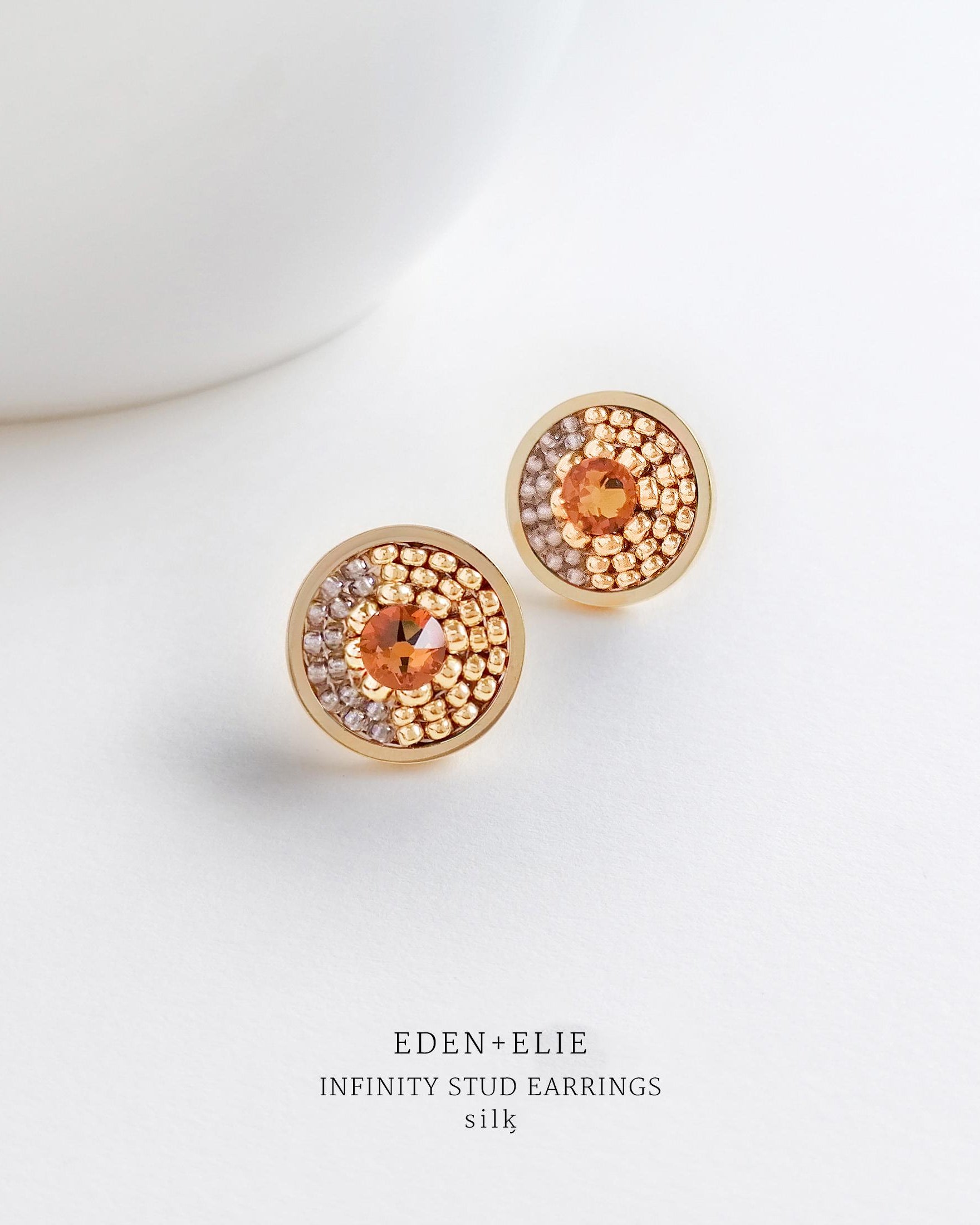 EDEN + ELIE | Infinity Stud Earrings - Silk