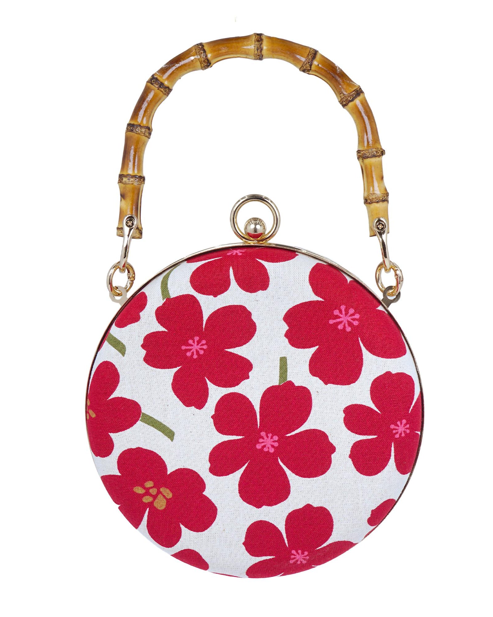 COCOONESE | Round Hard Case Bamboo Handle Bag