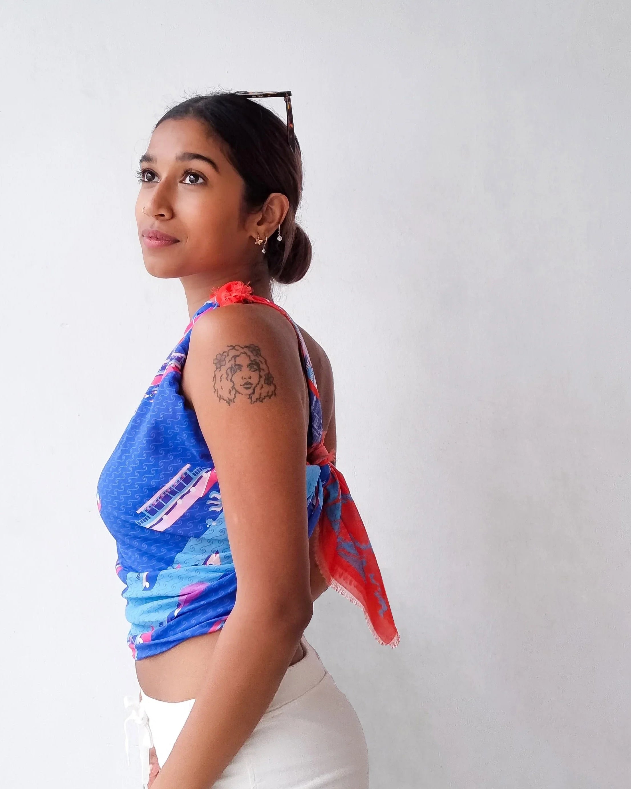 BINARY STYLE | Night At The Singapore Quay Silk Scarf