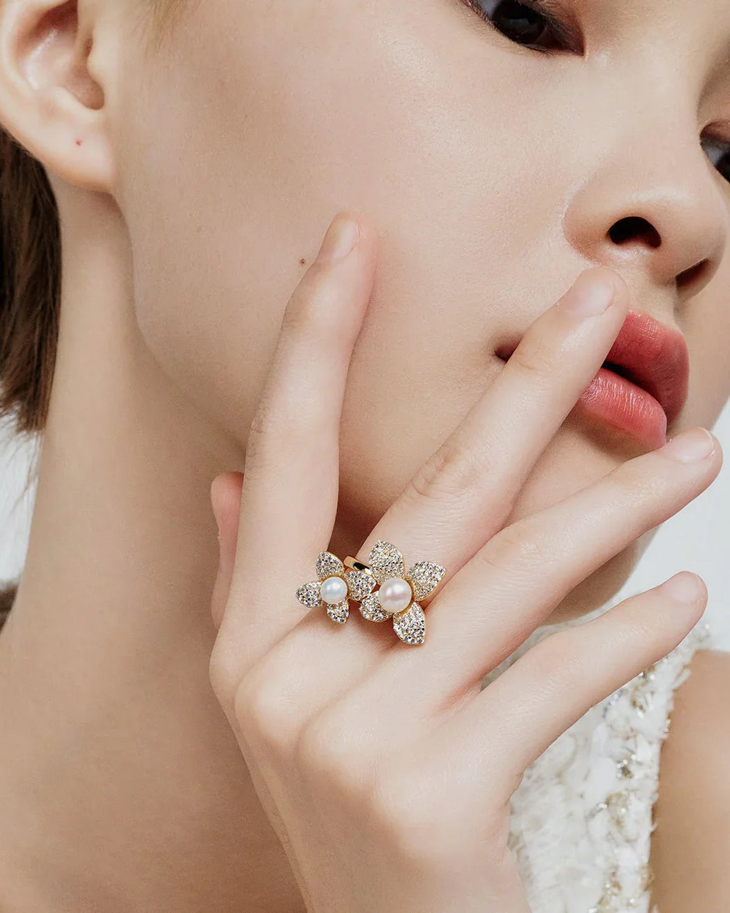 PEARLY LUSTRE | Top Grade Freshwater Pearl Rings WR00293 | BLOOM