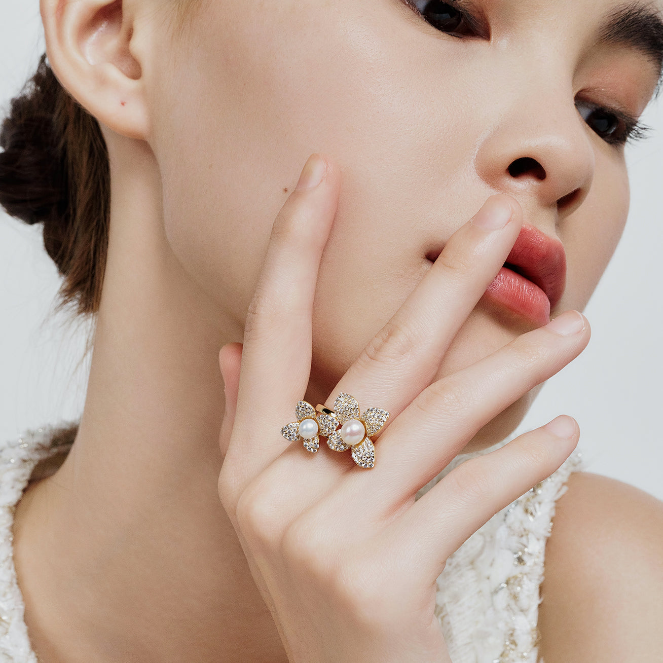 PEARLY LUSTRE | Top Grade Freshwater Pearl Rings WR00293 | BLOOM