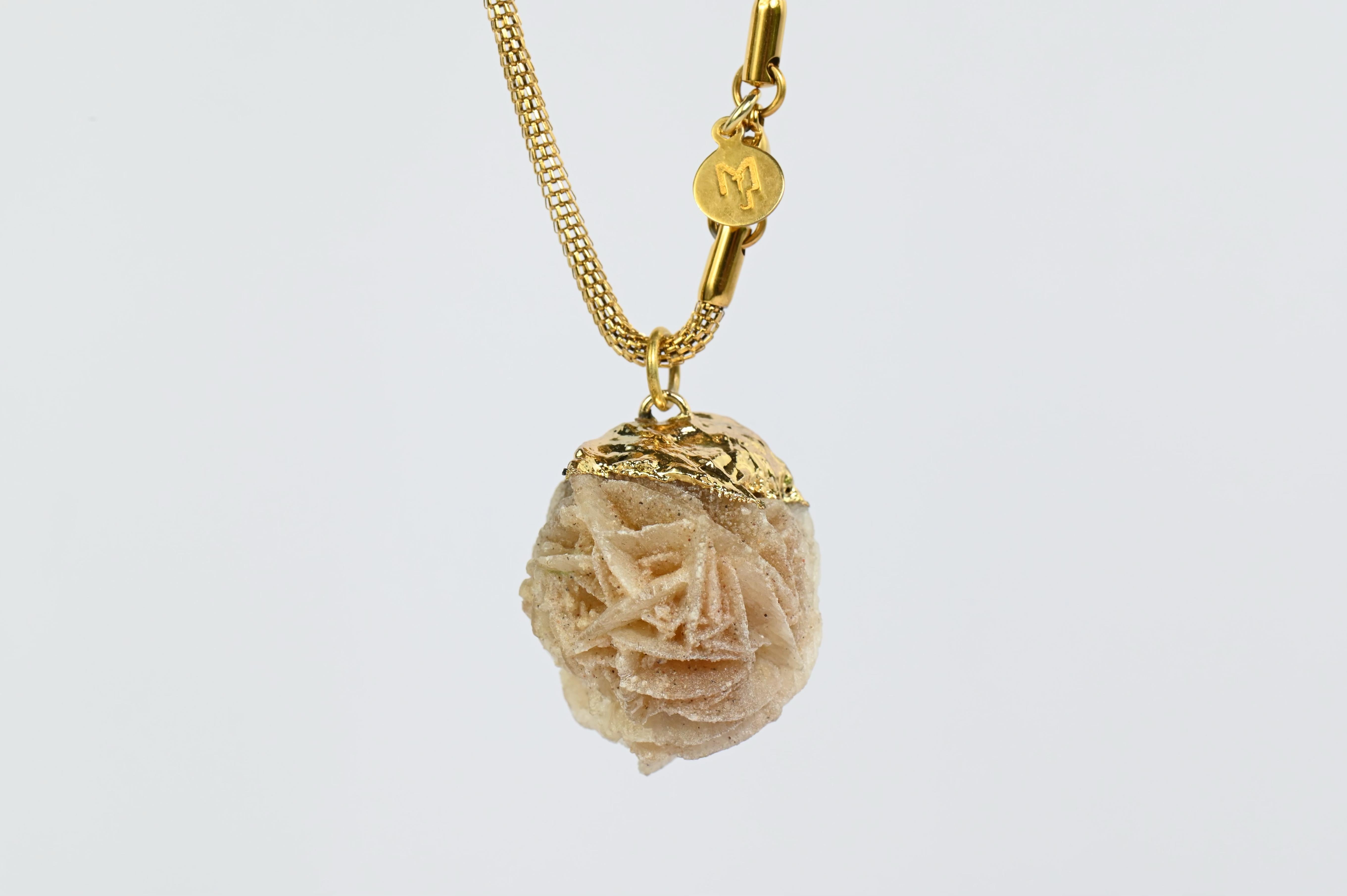MARILYN TAN JEWELLERY | Desert Rose Natural Gemstone Pendant Necklace In Gold