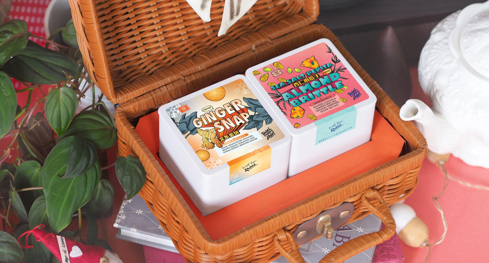 RWAH CONFECTIONS | Christmas Gift Set: Gingersnap + Almond Brittle