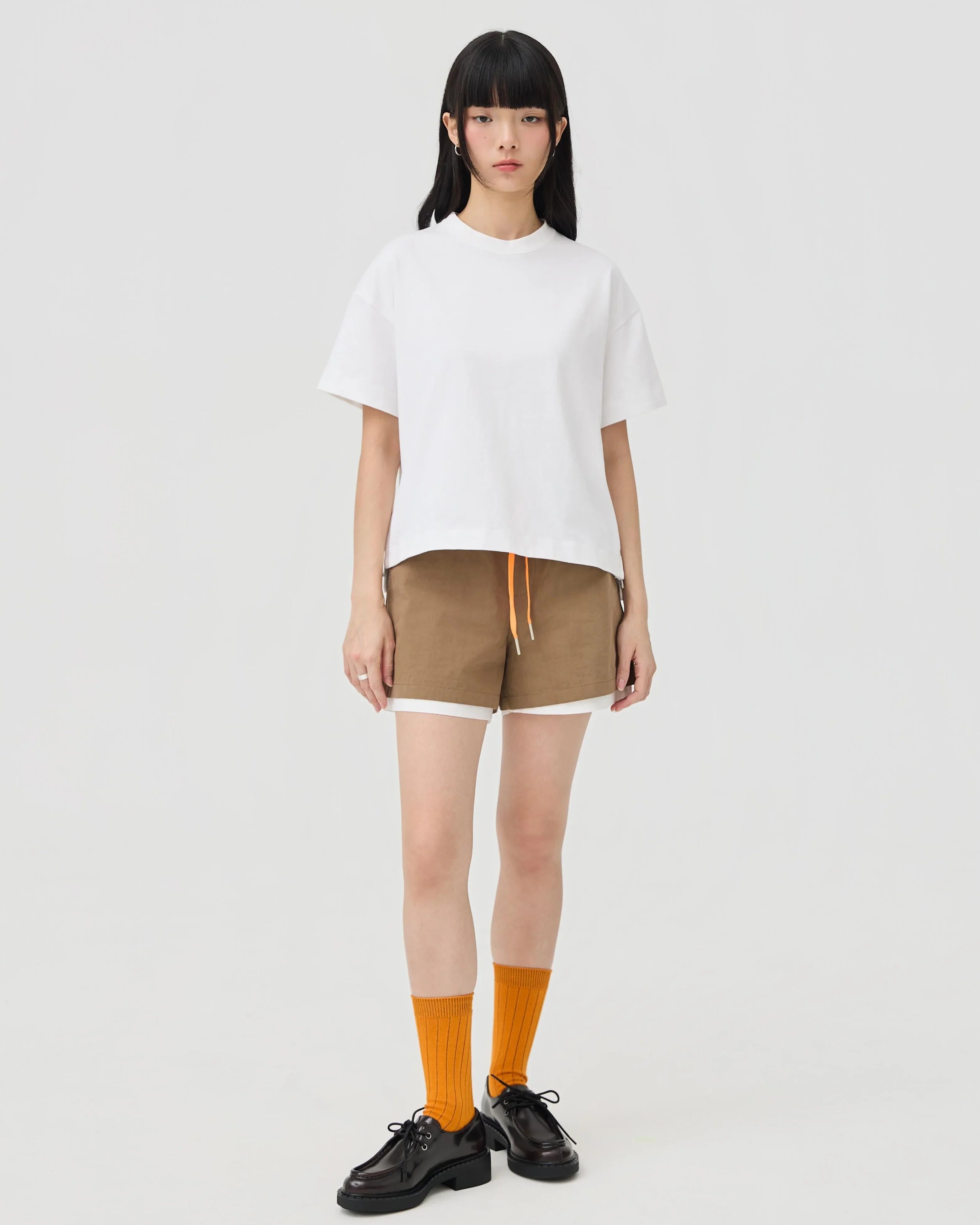 3EIGHTH | Sokko Zip Tee In Optic White