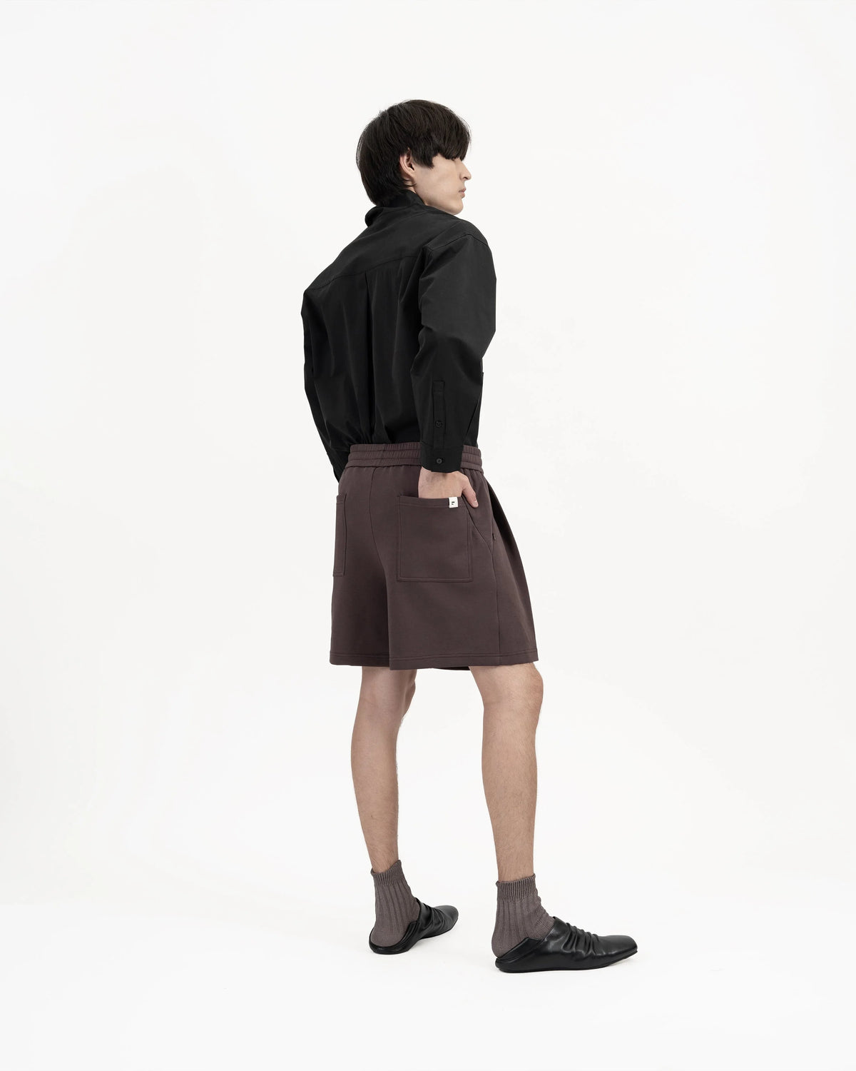 GRAYE | Pleated Sweatshorts - Fig