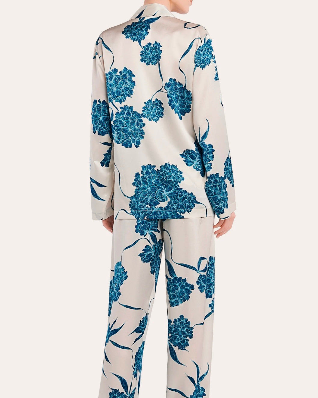 BELLS & BIRDS | Hydrangea Bloom Pyjamas Pants Set (Blue)