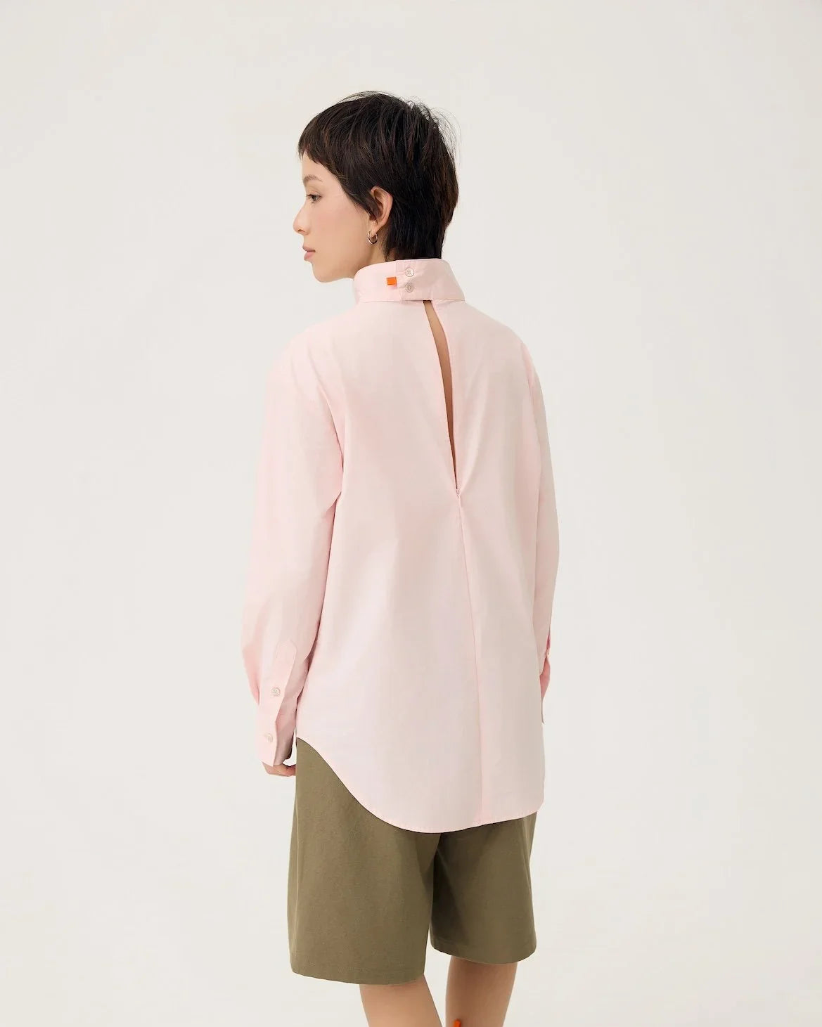 3EIGHTH | Oki Scarf Collar Top in Sakura Pink