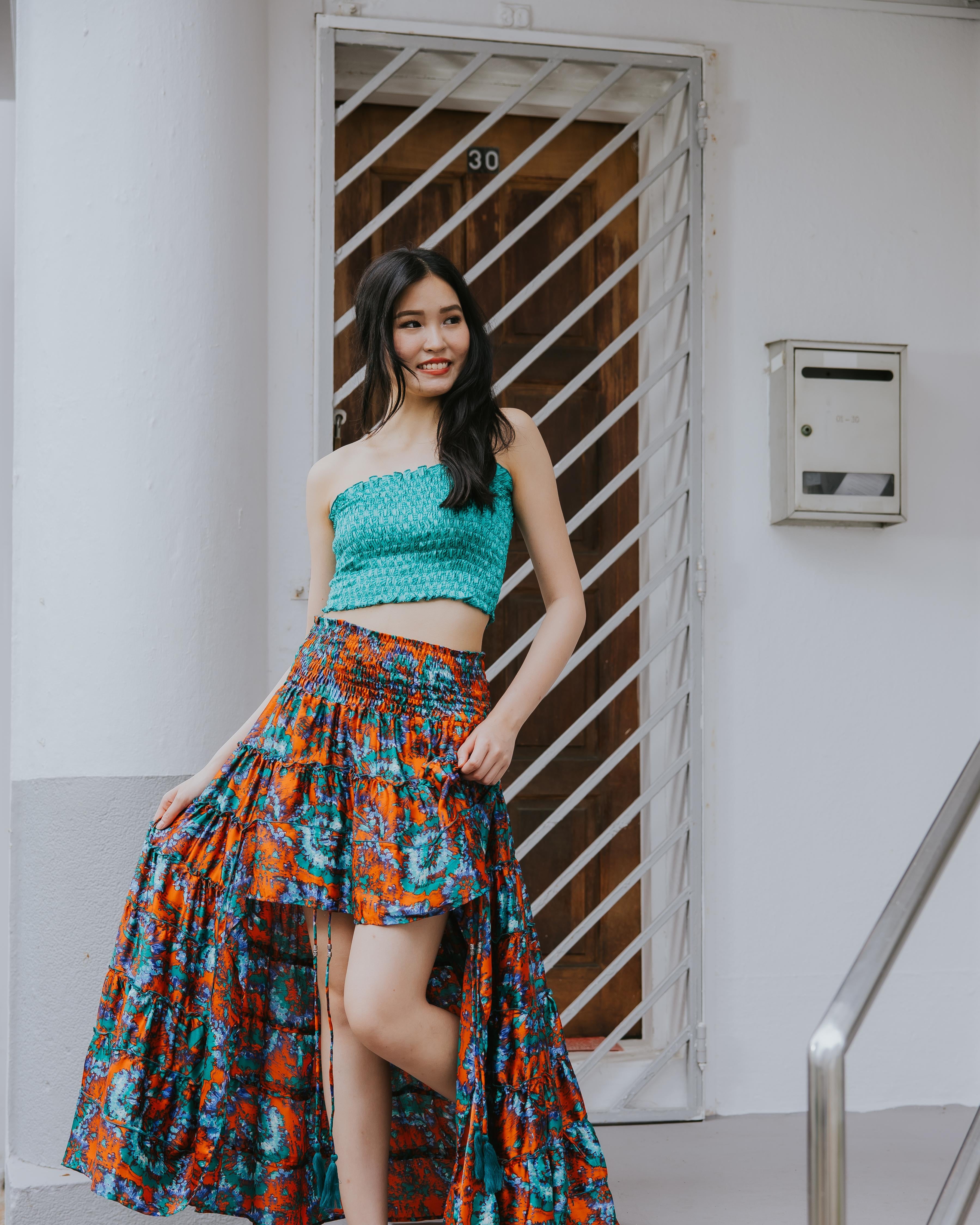 RAJA RANI | Modal Silk Tube Top & Skirt Set