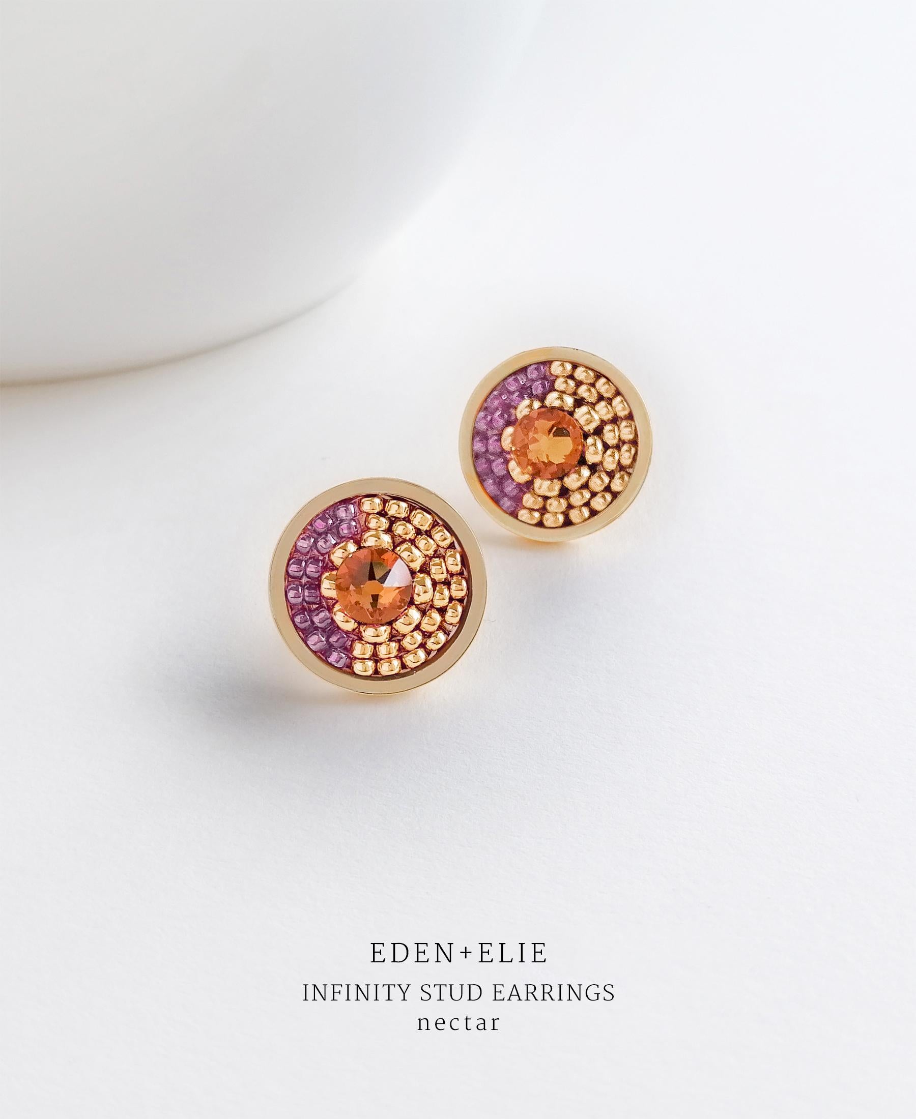 EDEN + ELIE | Infinity Stud Earrings - Nectar