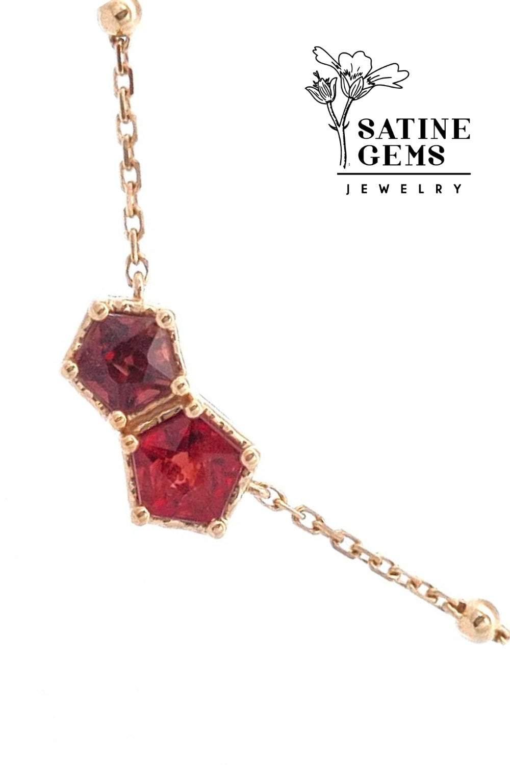 CREATIVE JEWELLERY STUDIO | 18K Solid Gold, Red Spinel Necklace by Satine Gems Jewelry