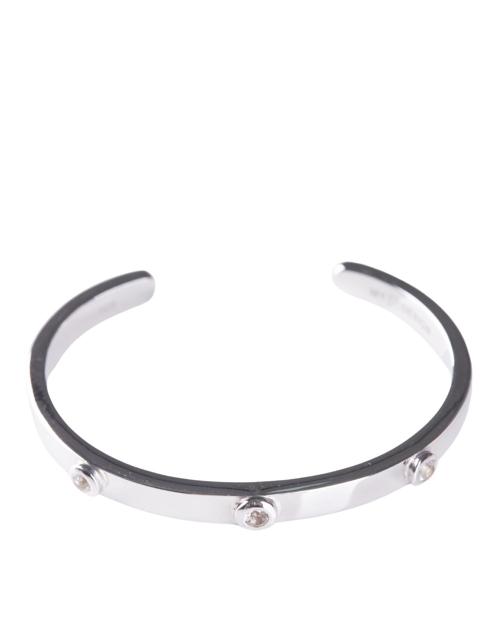 CREATIVE JEWELLERY STUDIO | Burmese White Topaz, Rhodium Plated Silver Cuff by Design of Gems