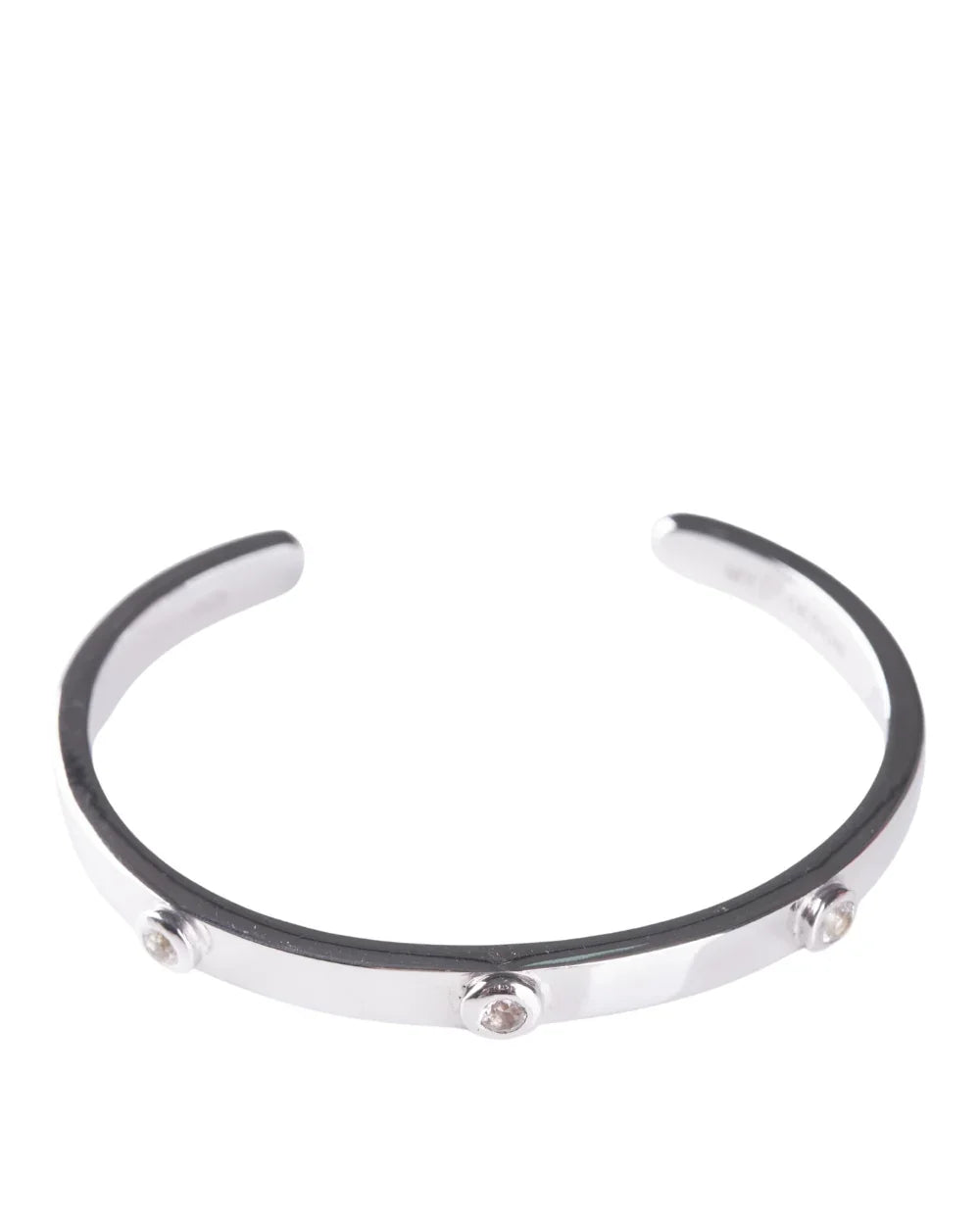 CREATIVE JEWELLERY STUDIO | Burmese White Topaz, Rhodium Plated Silver Cuff by Design of Gems
