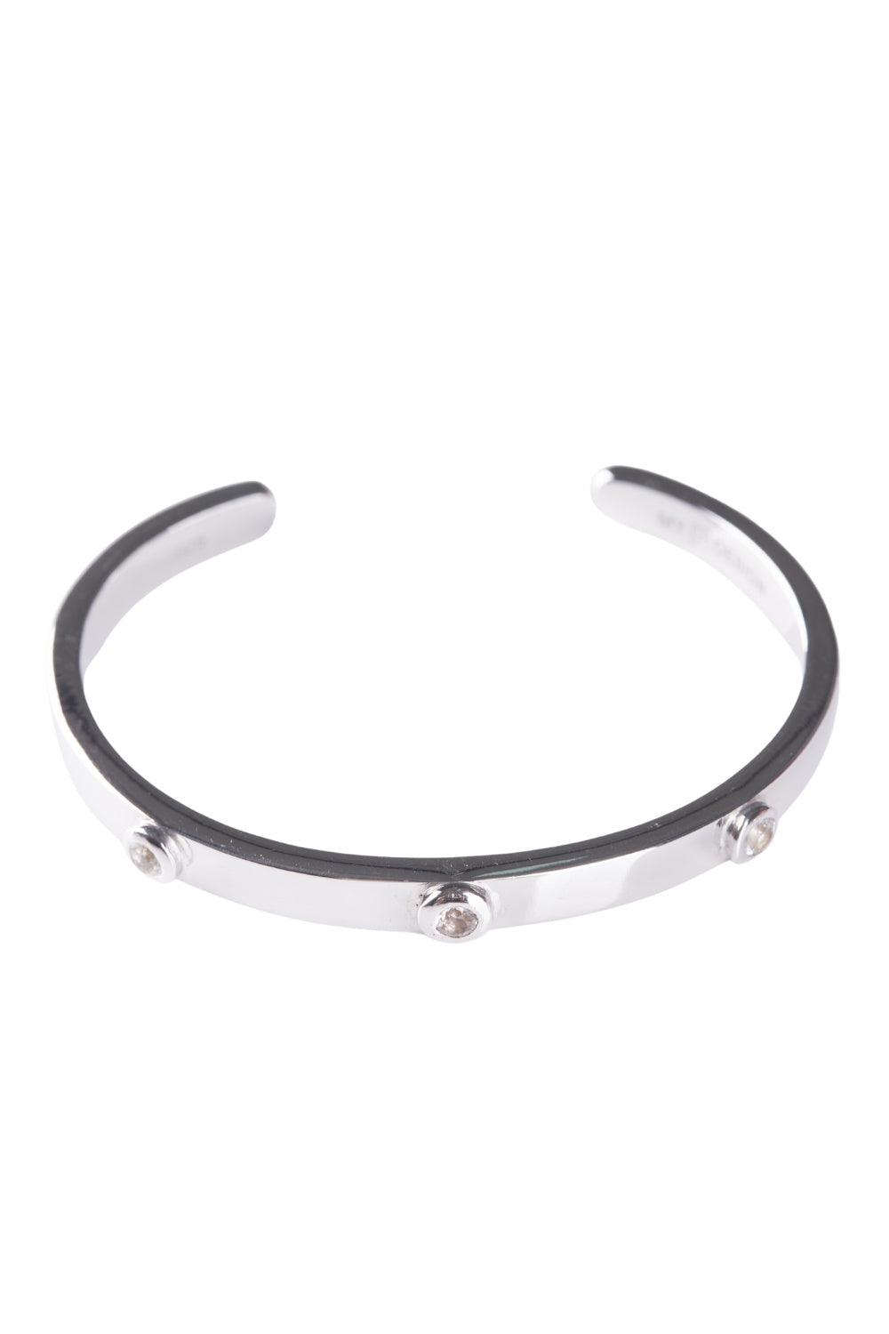 CREATIVE JEWELLERY STUDIO | Burmese White Topaz, Rhodium Plated Silver Cuff by Design of Gems