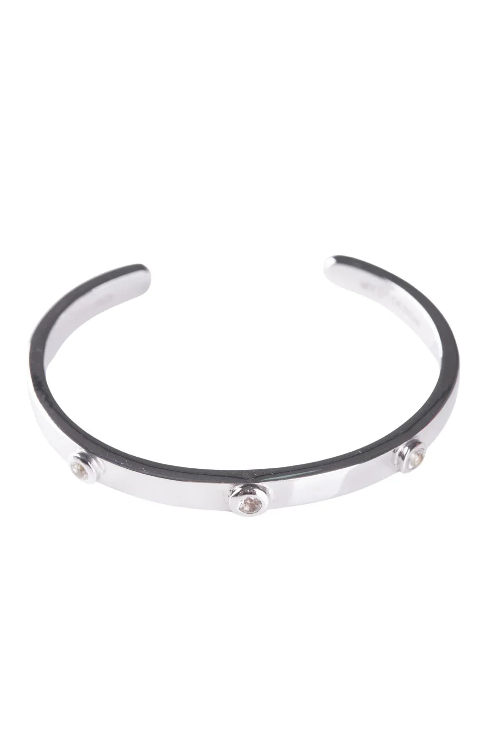 CREATIVE JEWELLERY STUDIO | Burmese White Topaz, Rhodium Plated Silver Cuff by Design of Gems
