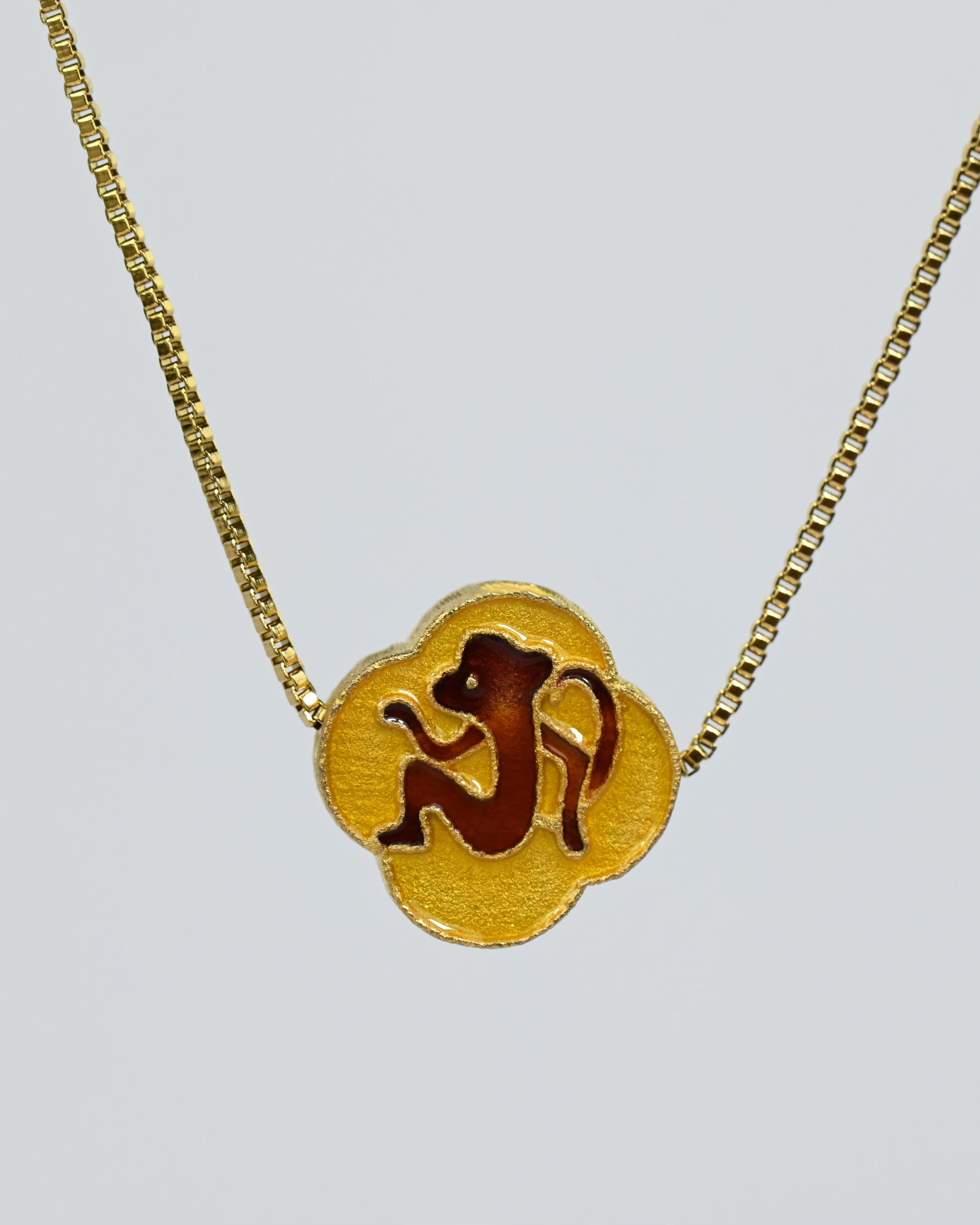 MARILYN TAN JEWELLERY | Lucky Zodiac Gold Chain Pendant Necklace With Enamel Charm