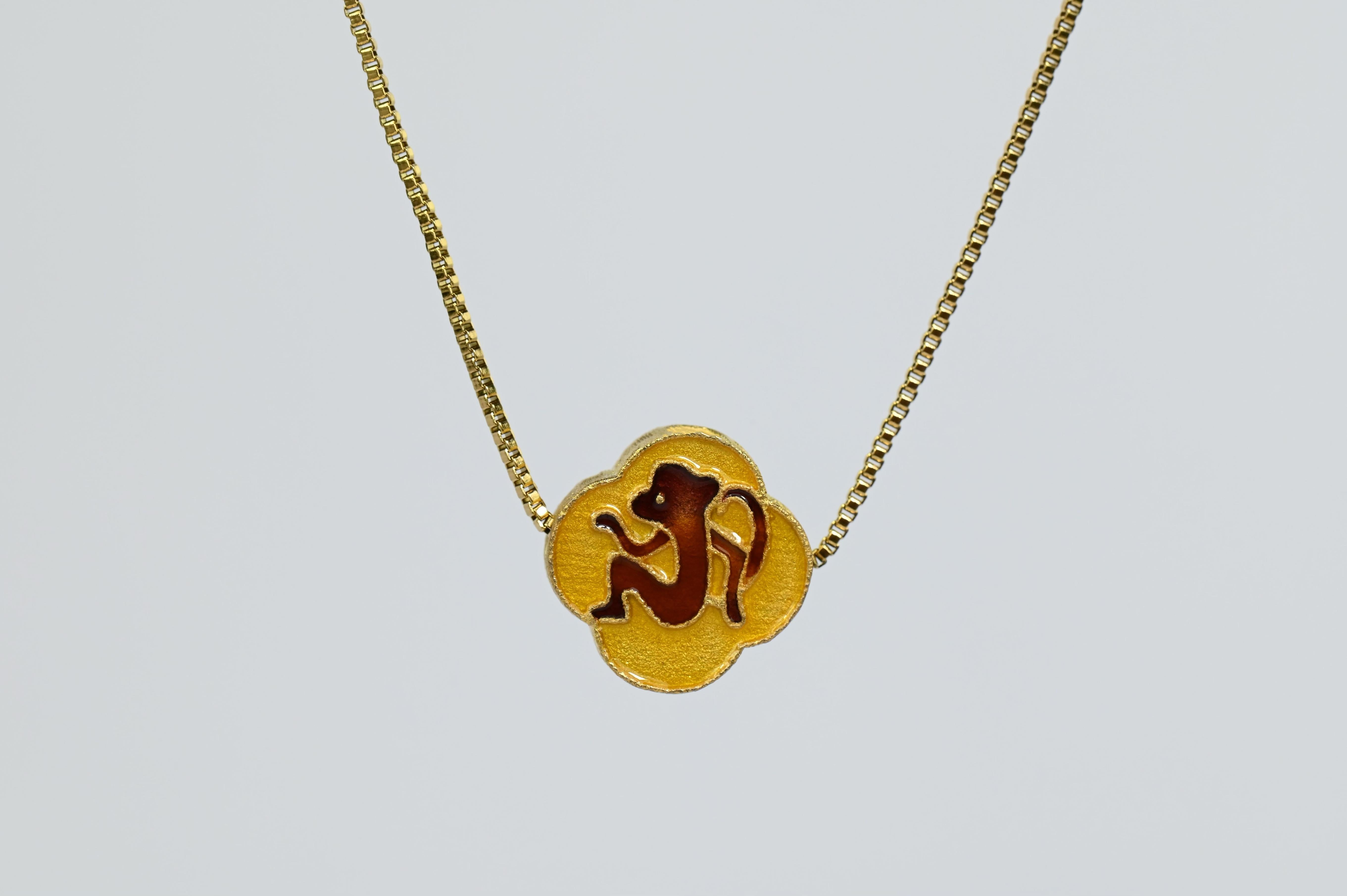MARILYN TAN JEWELLERY | Lucky Zodiac Gold Chain Pendant Necklace With Enamel Charm